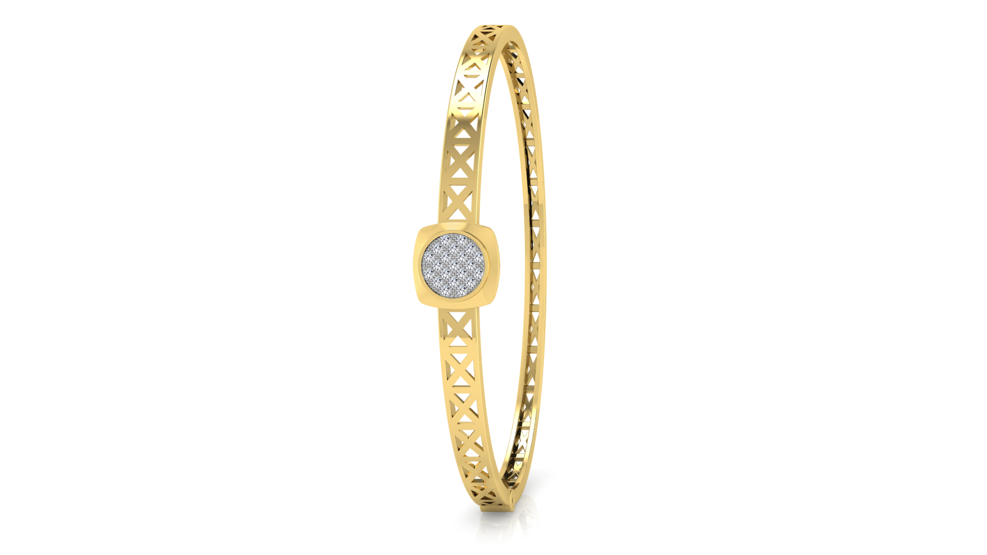 Designer Trendy 18k Gold Kada Bracelet for Girls and Women