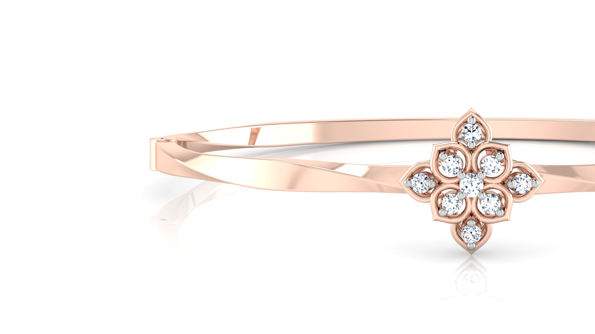 Designer Trendy 18k Gold Kada Bracelet for Girls and Women