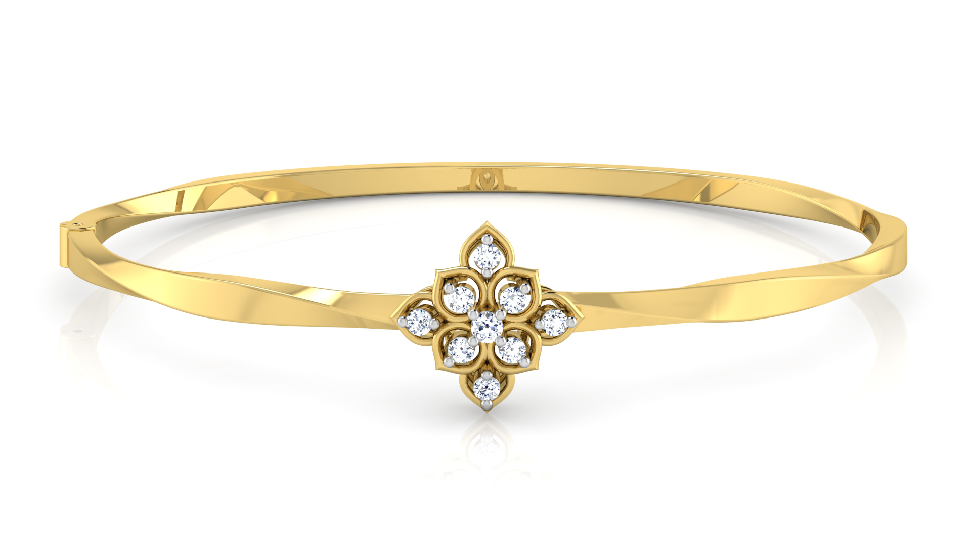 Designer Trendy 18k Gold Kada Bracelet for Girls and Women