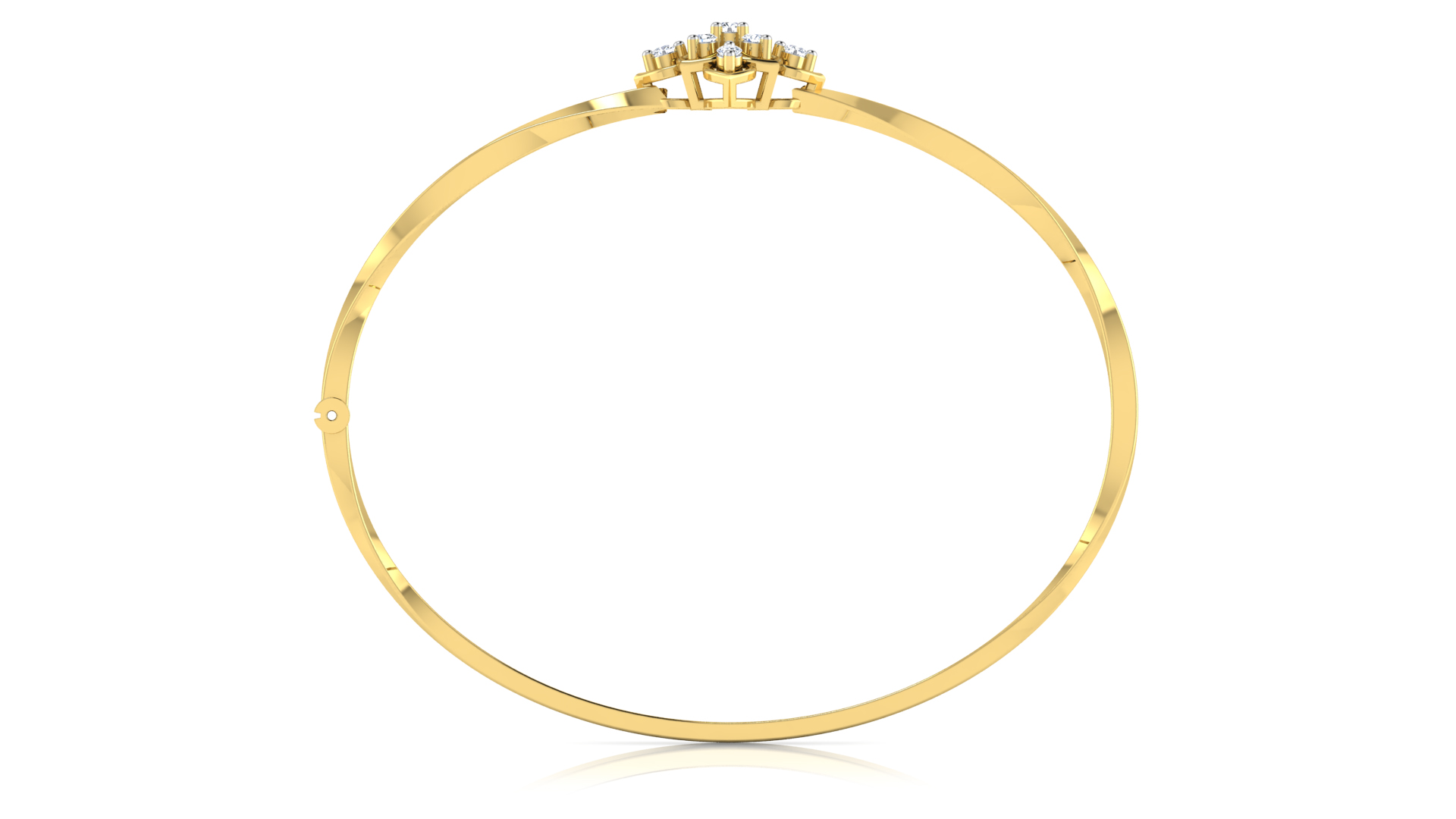 Designer Trendy 18k Gold Kada Bracelet for Girls and Women