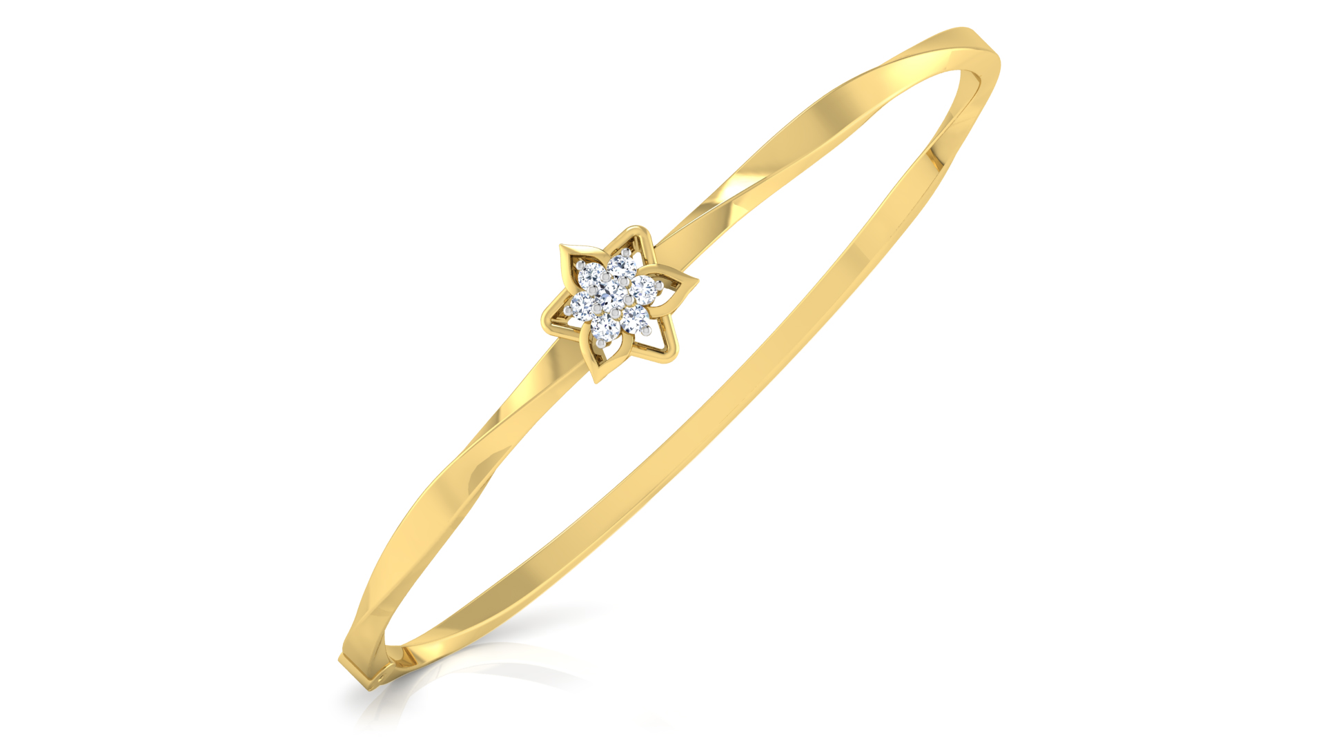 Designer Trendy 18k Gold Kada Bracelet for Girls and Women