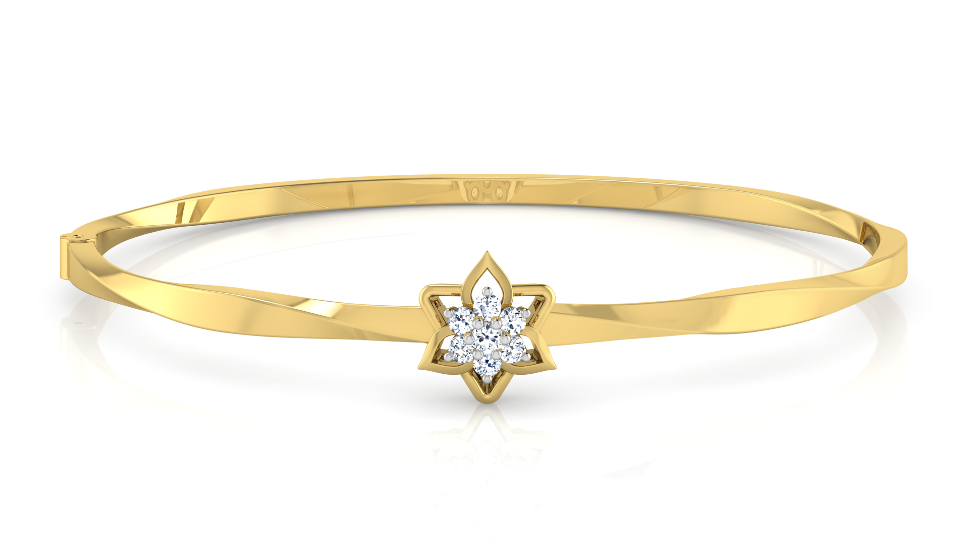 Designer Trendy 18k Gold Kada Bracelet for Girls and Women