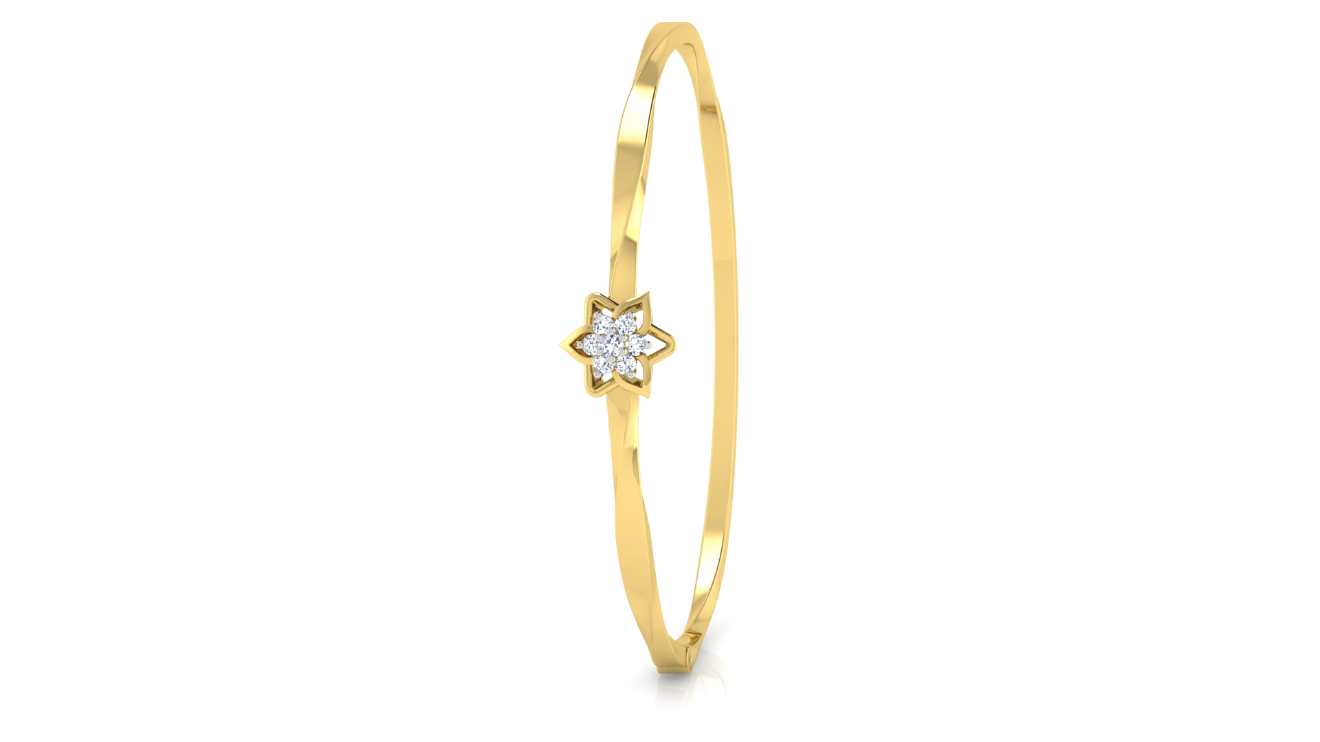 Designer Trendy 18k Gold Kada Bracelet for Girls and Women