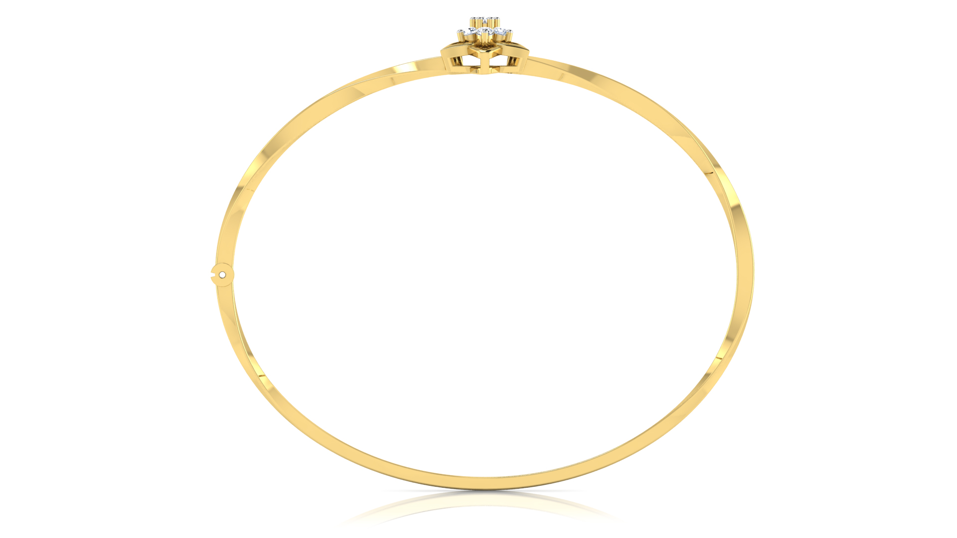 Designer Trendy 18k Gold Kada Bracelet for Girls and Women