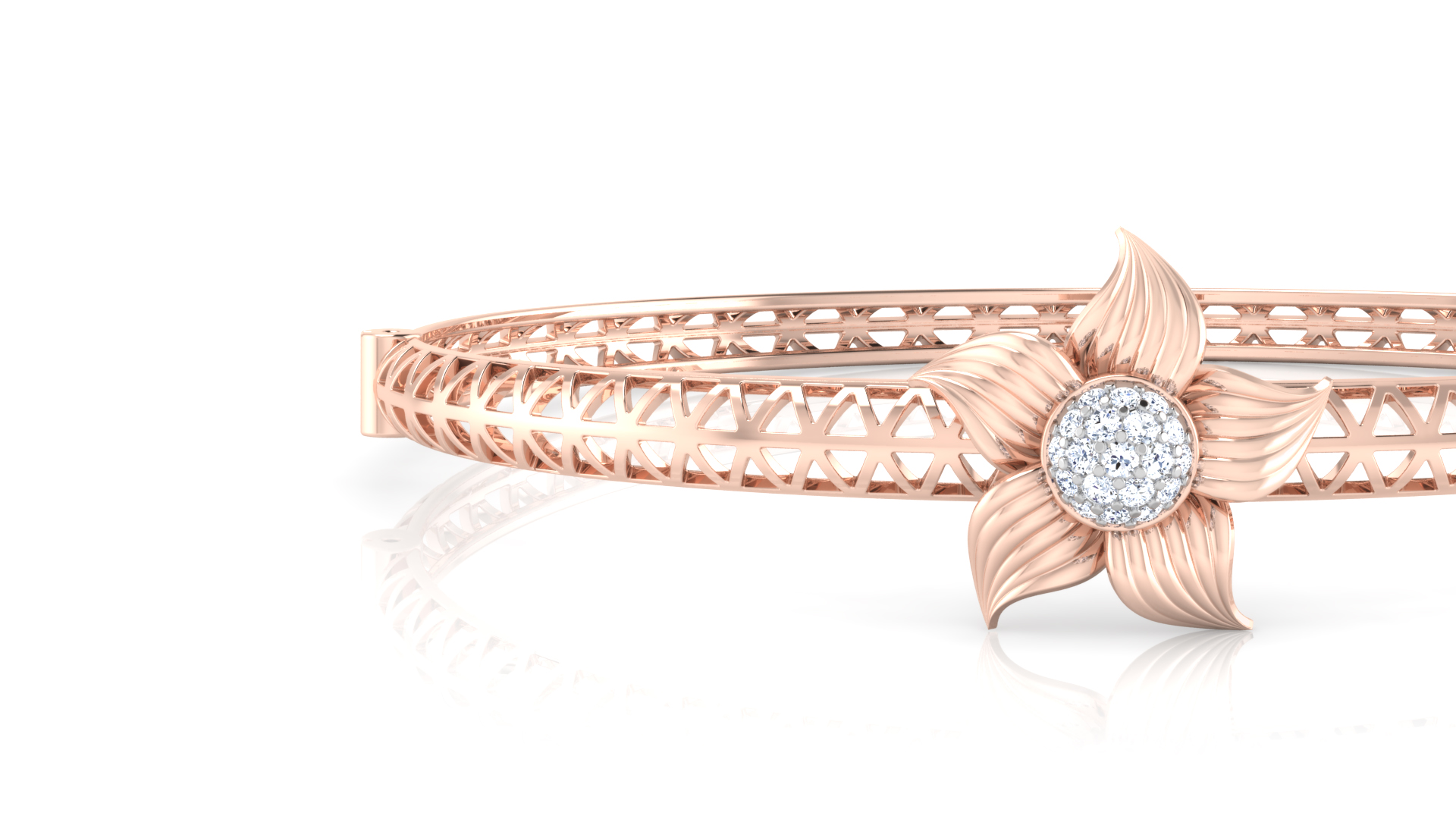 Designer Trendy 18k Gold Kada Bracelet for Girls and Women