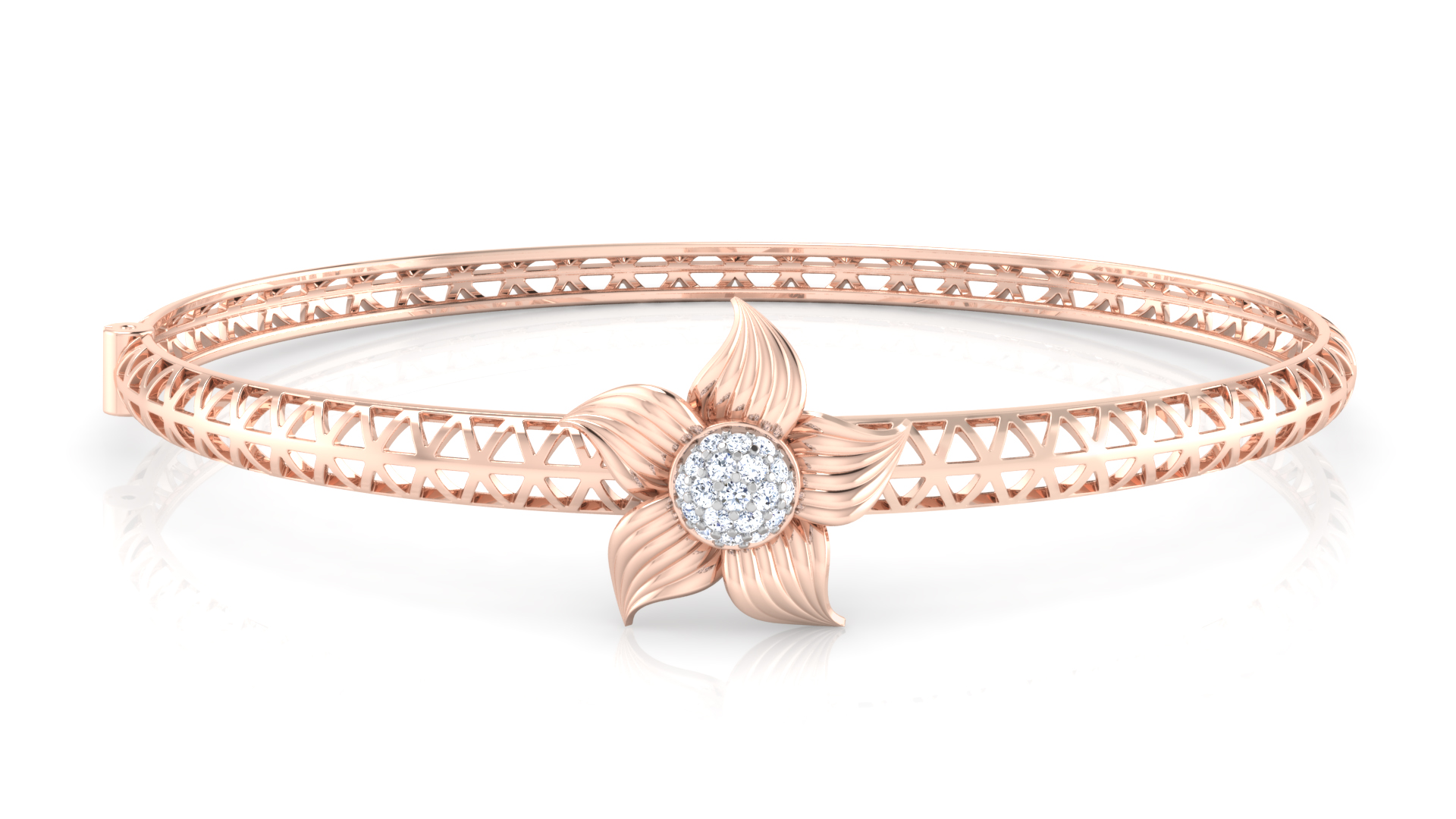 Designer Trendy 18k Gold Kada Bracelet for Girls and Women