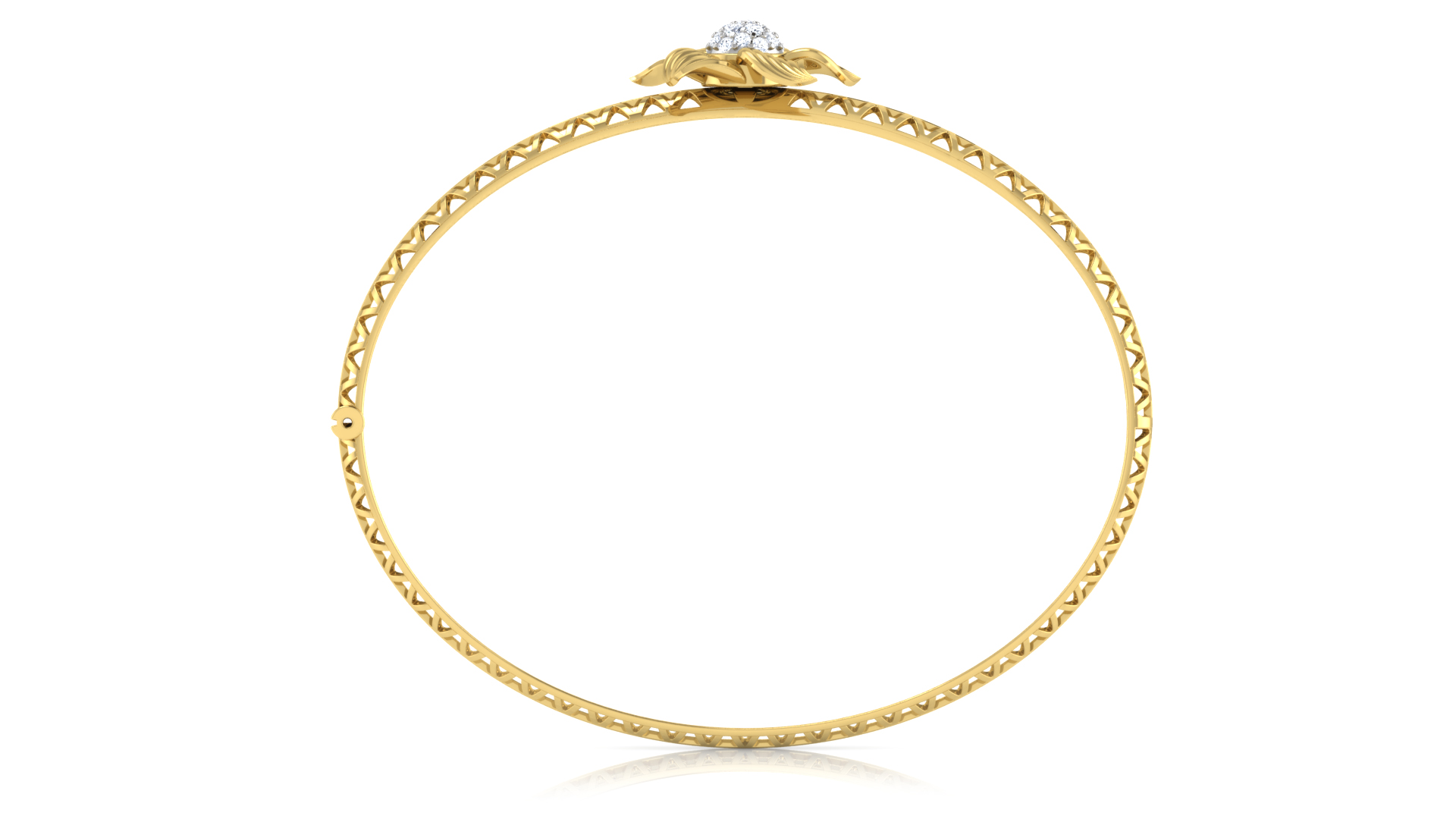 Designer Trendy 18k Gold Kada Bracelet for Girls and Women