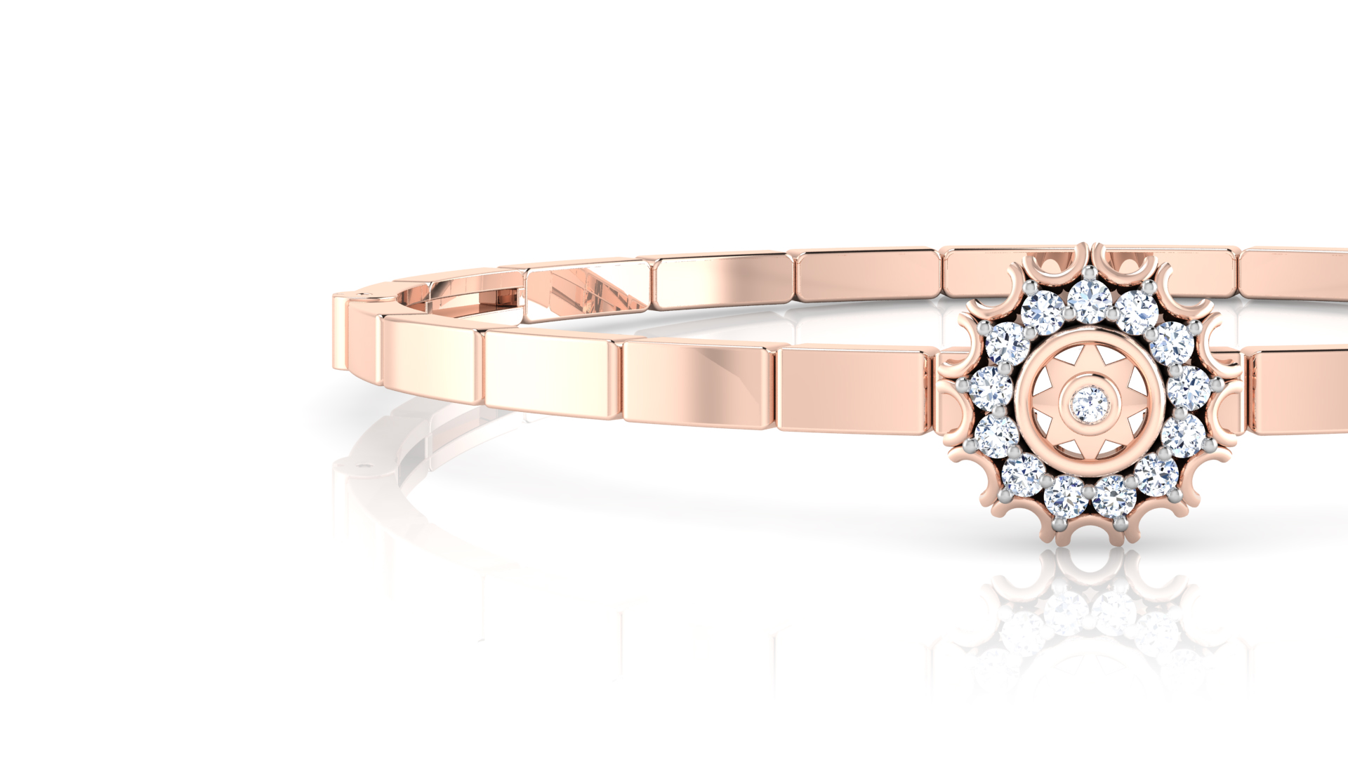 Designer Trendy 18k Gold Kada Bracelet for Girls and Women