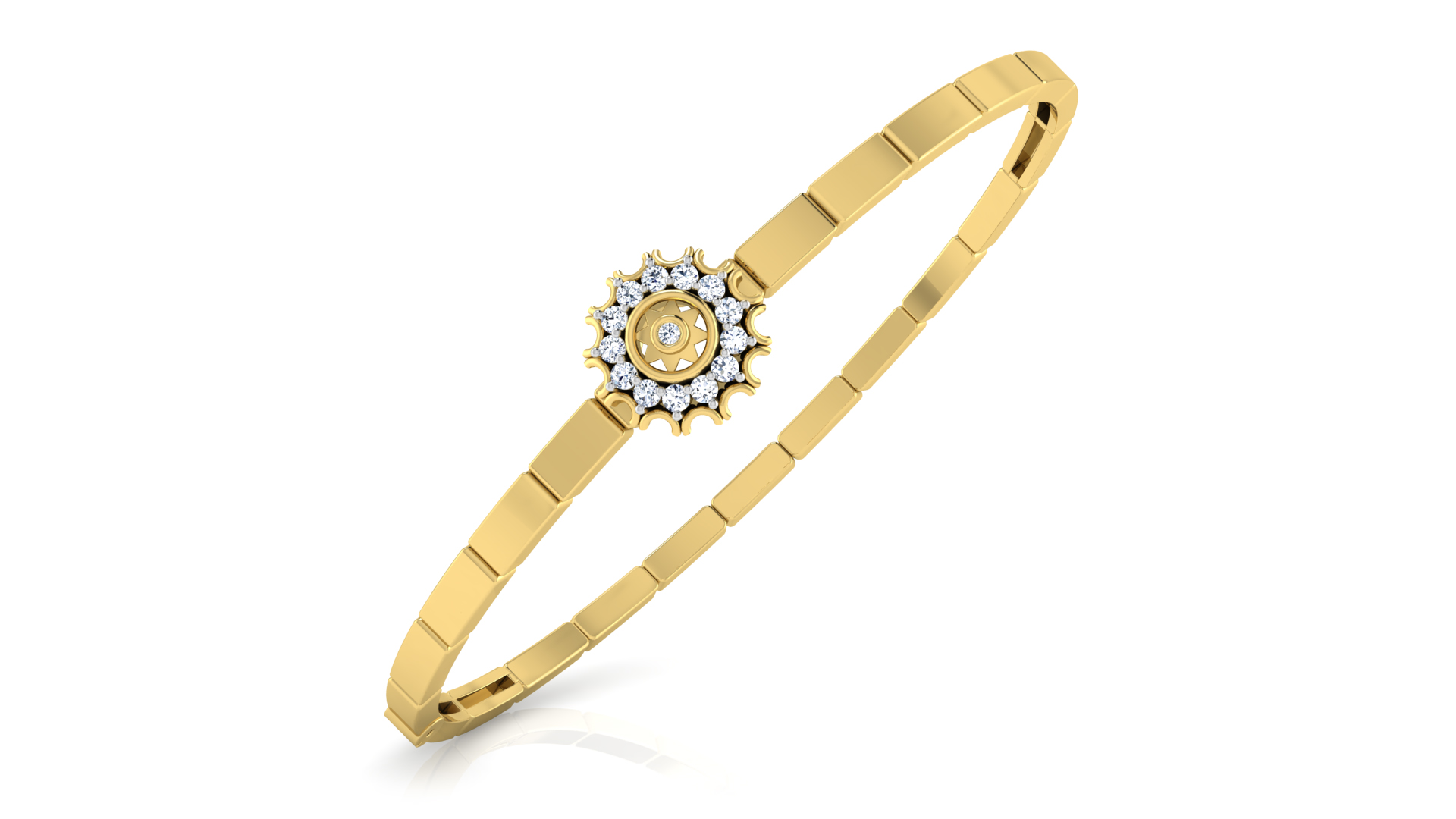 Designer Trendy 18k Gold Kada Bracelet for Girls and Women