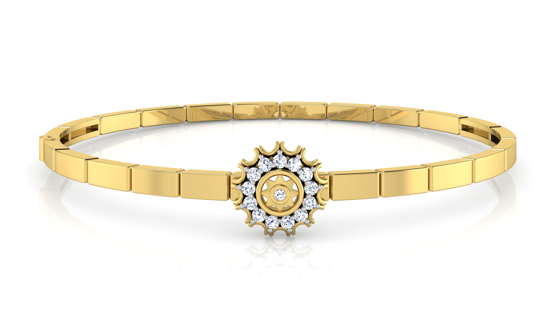 Designer Trendy 18k Gold Kada Bracelet for Girls and Women
