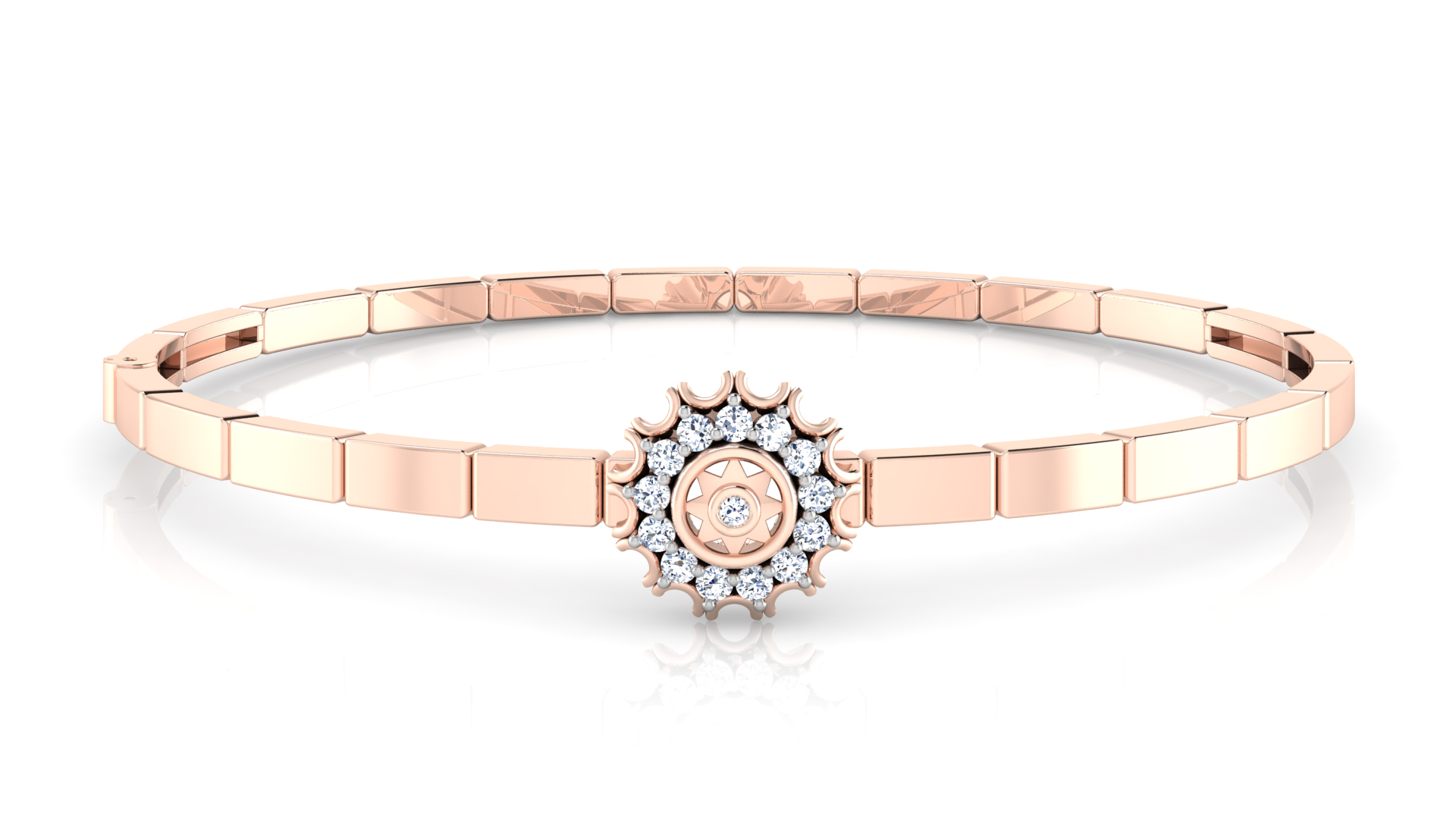 Designer Trendy 18k Gold Kada Bracelet for Girls and Women