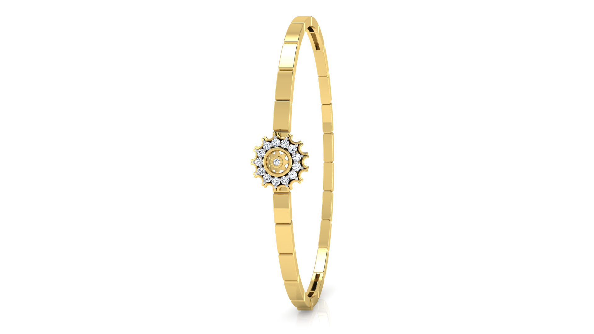 Designer Trendy 18k Gold Kada Bracelet for Girls and Women