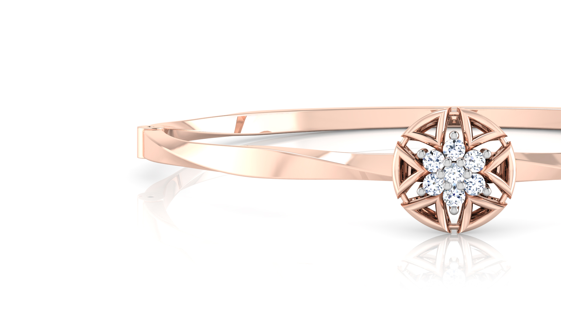 Designer Trendy 18k Gold Kada Bracelet for Girls and Women