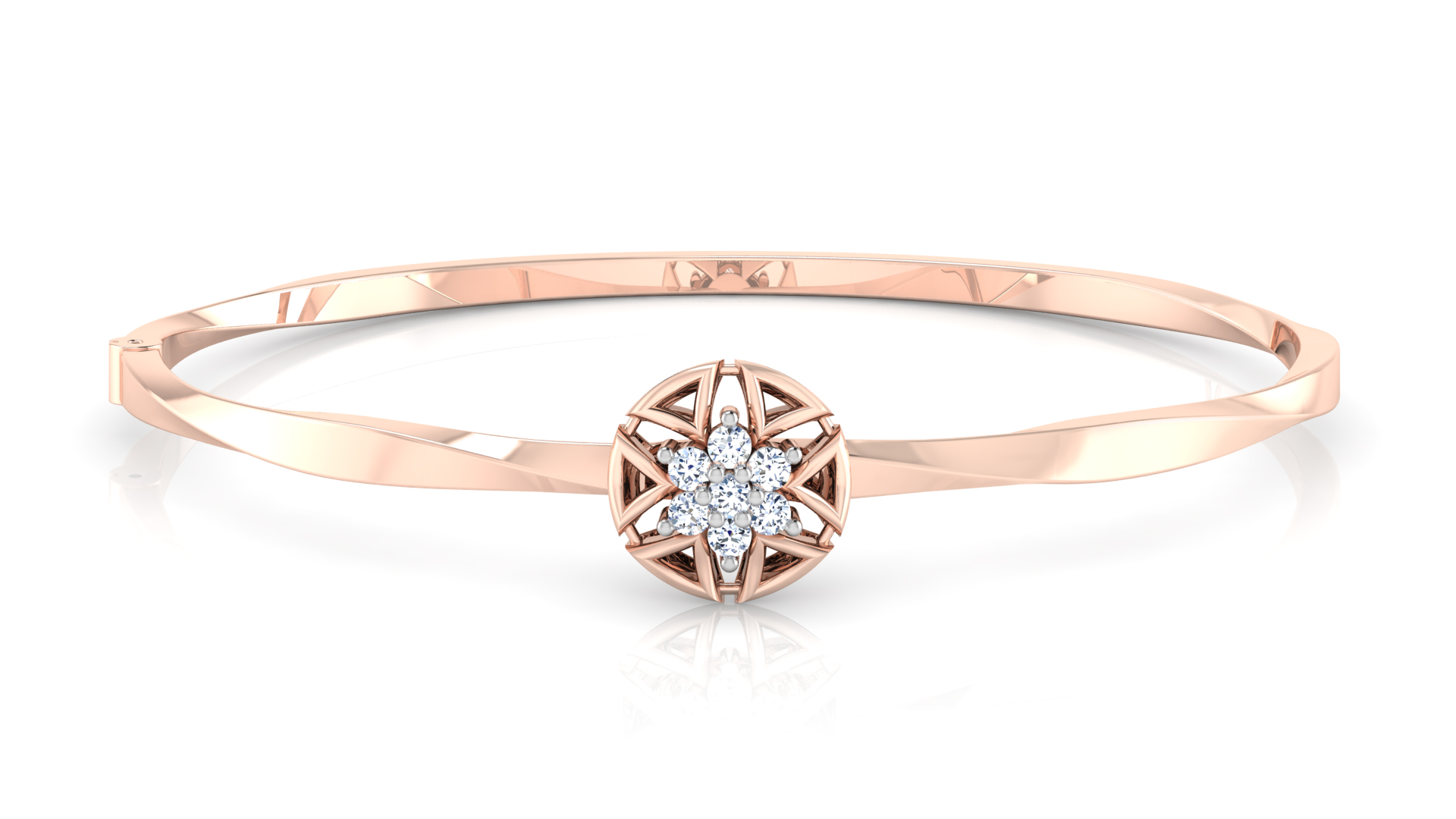 Designer Trendy 18k Gold Kada Bracelet for Girls and Women