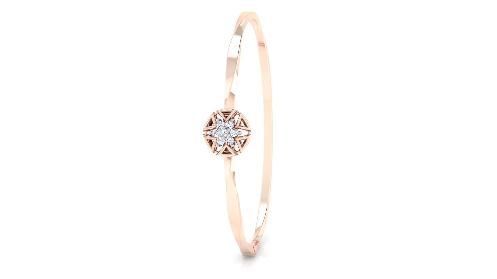 Designer Trendy 18k Gold Kada Bracelet for Girls and Women