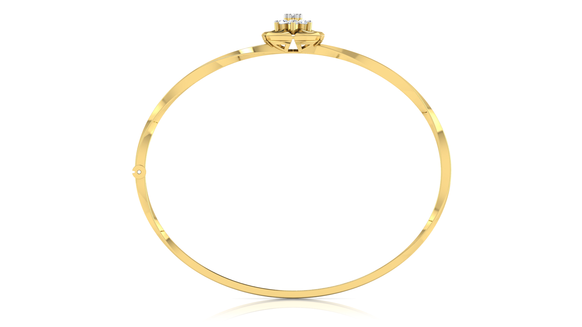 Designer Trendy 18k Gold Kada Bracelet for Girls and Women