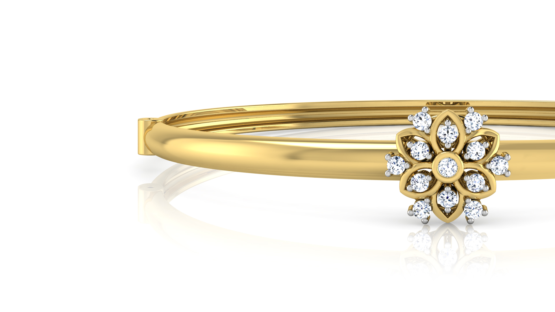 Designer Trendy 18k Gold Kada Bracelet for Girls and Women