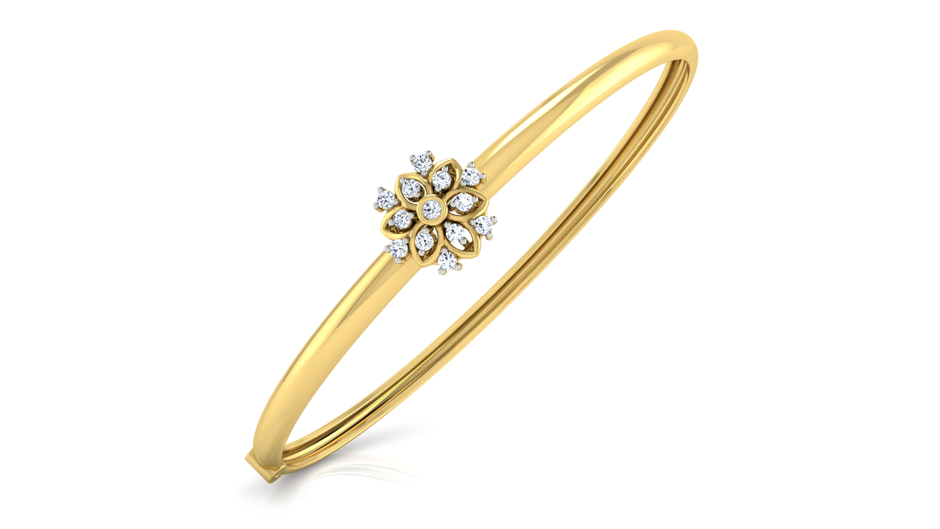 Designer Trendy 18k Gold Kada Bracelet for Girls and Women