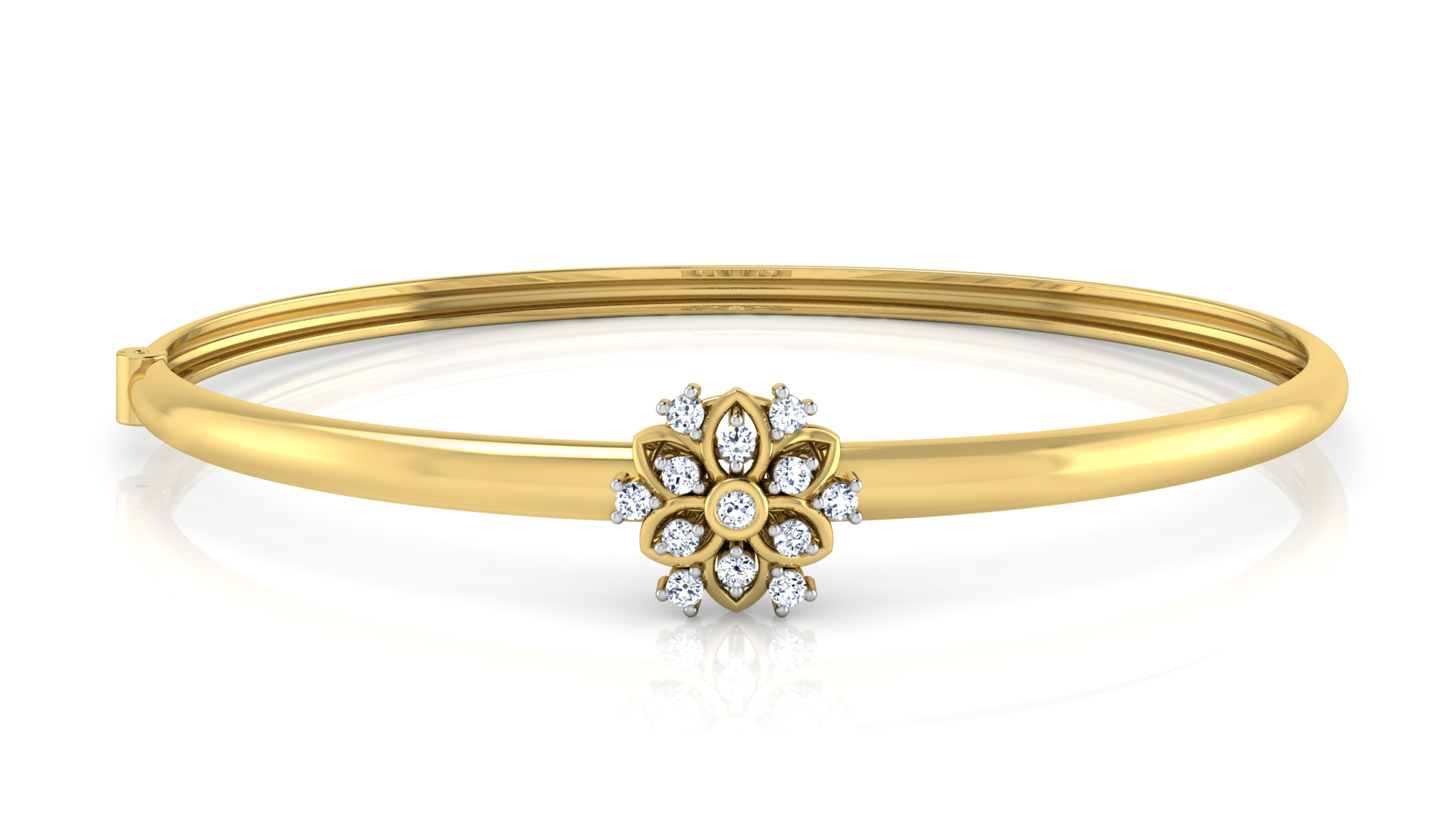 Designer Trendy 18k Gold Kada Bracelet for Girls and Women