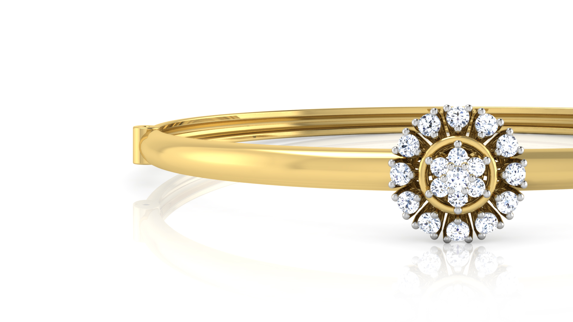 Designer Trendy 18k Gold Kada Bracelet for Girls and Women