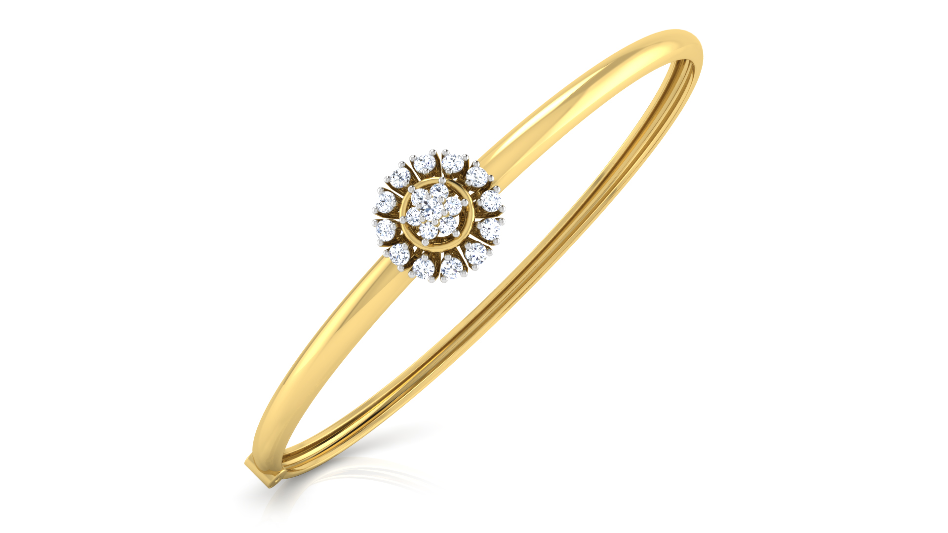 Designer Trendy 18k Gold Kada Bracelet for Girls and Women