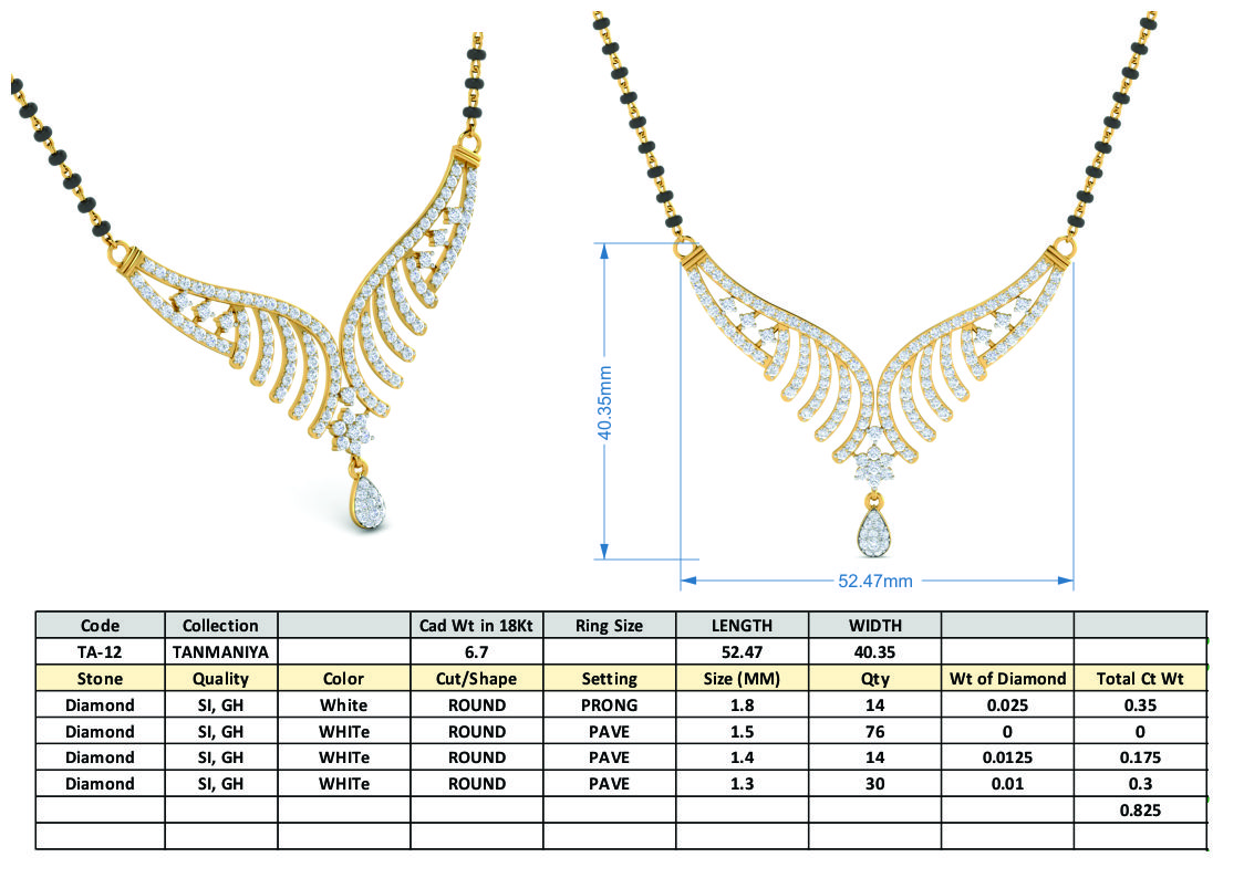 Designer Gold Plated 925 Sterling Silver Swarovski Diamond Stylish Mangalsutra for Women