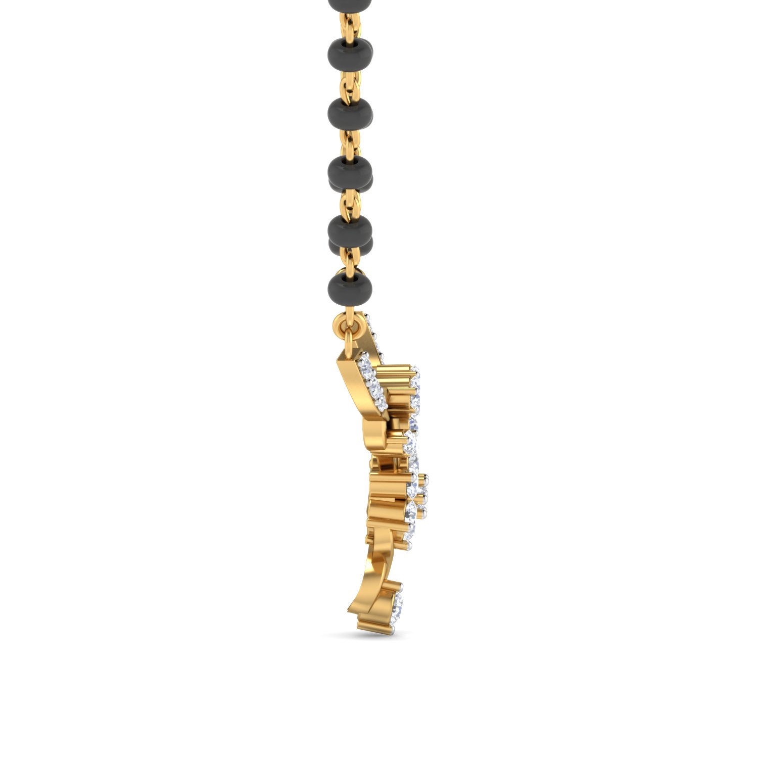 Designer Gold Plated 925 Sterling Silver Swarovski Diamond Stylish Mangalsutra for Women