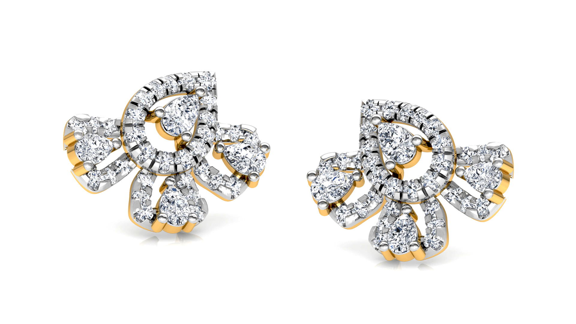 Designer Trendy Gold Diamond Earring