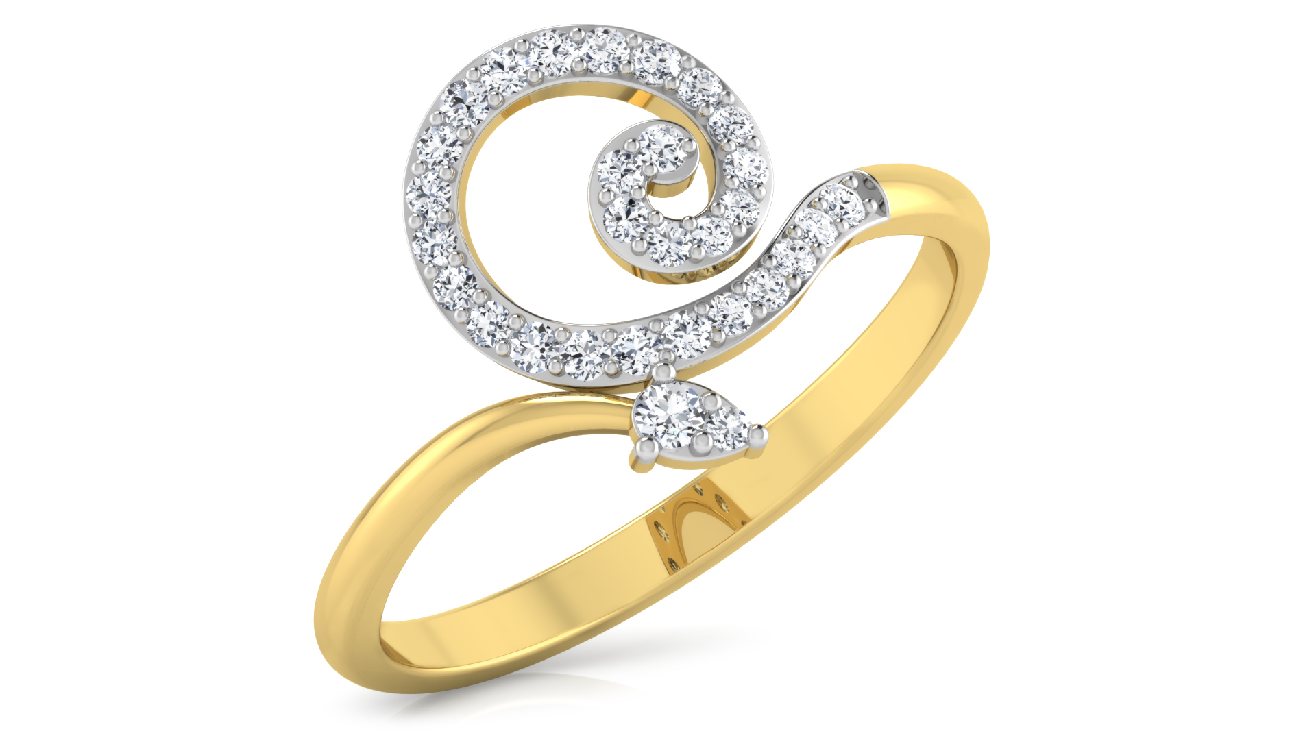 Designer Stylish 18 K Gold Diamond Ring for Women and Girls