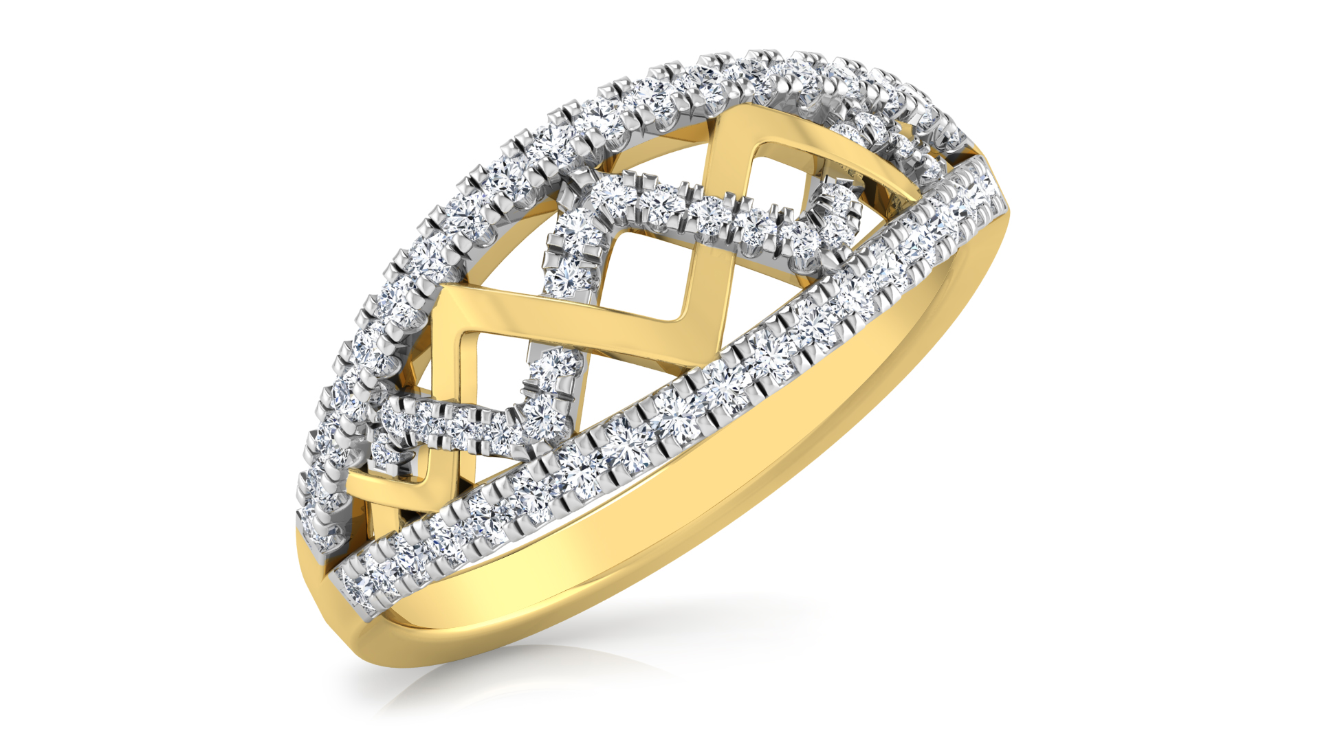 Designer Stylish 18 K Gold Diamond Ring for Women and Girls