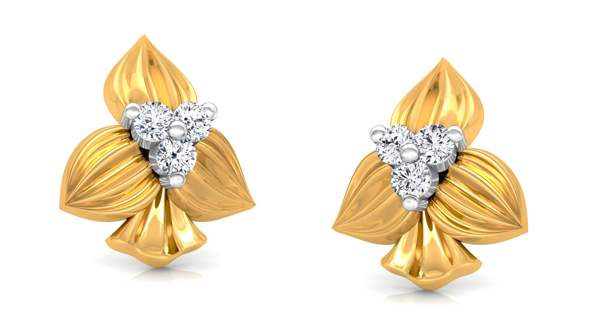 Designer Gold Trendy Diamond Earring