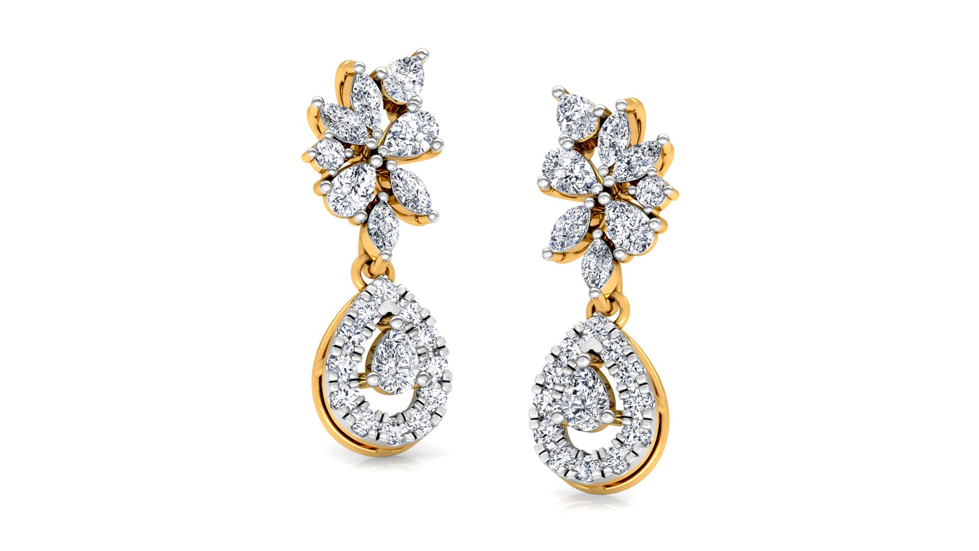 Designer Gold Trendy Jhumka Style Diamond Earring