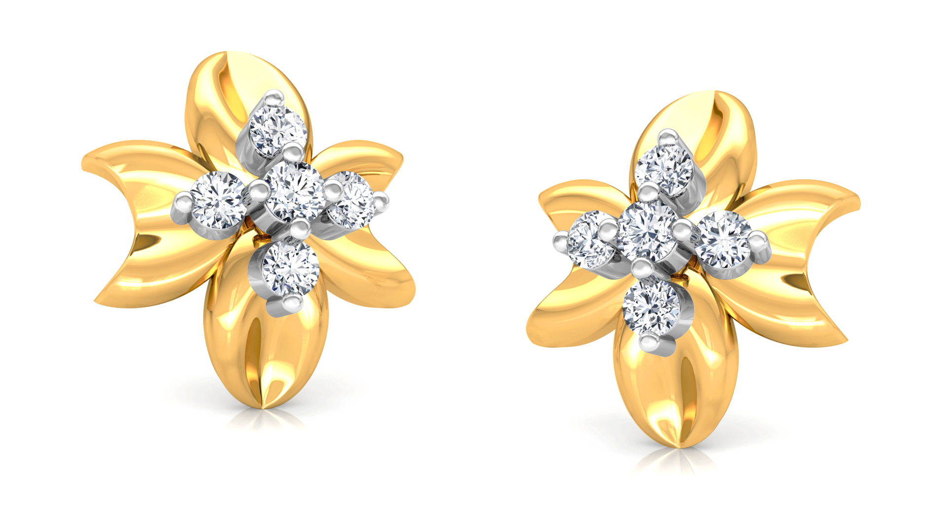 Designer Gold Trendy Diamond Earring