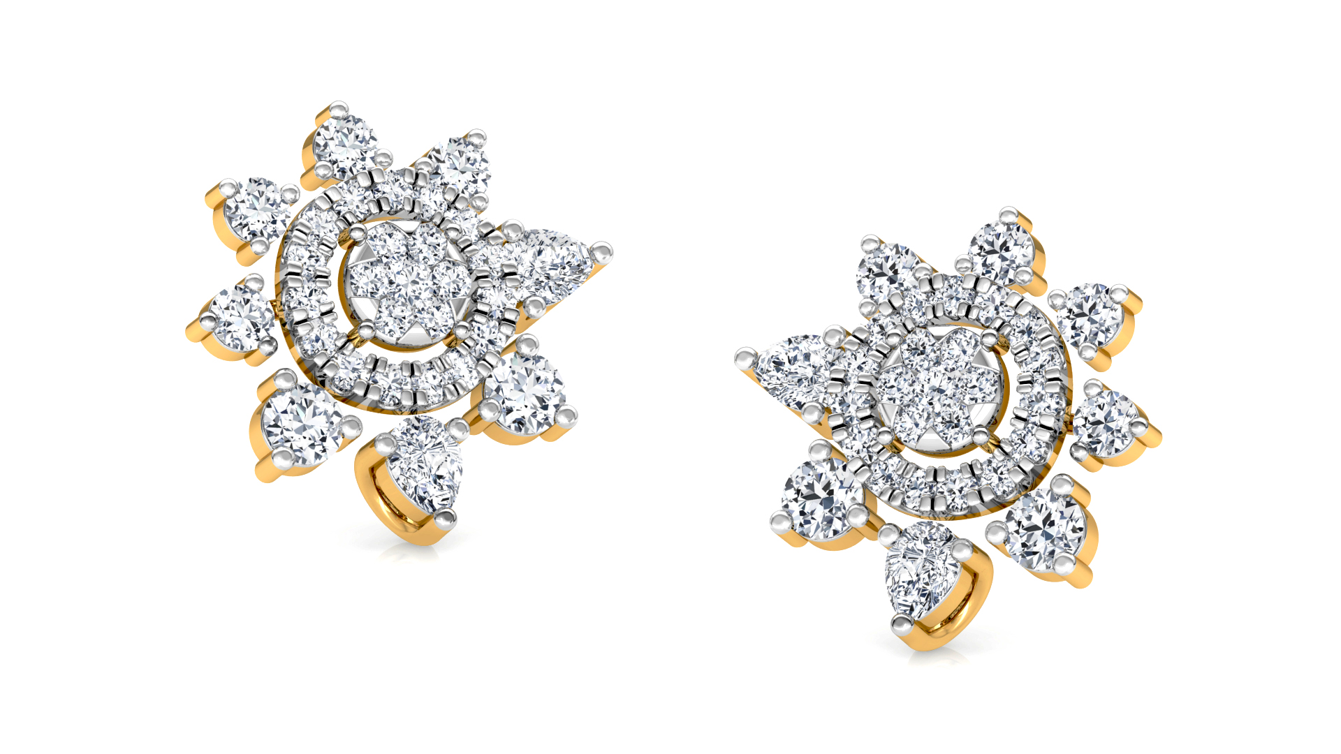 Designer Trendy Gold Diamond Earring