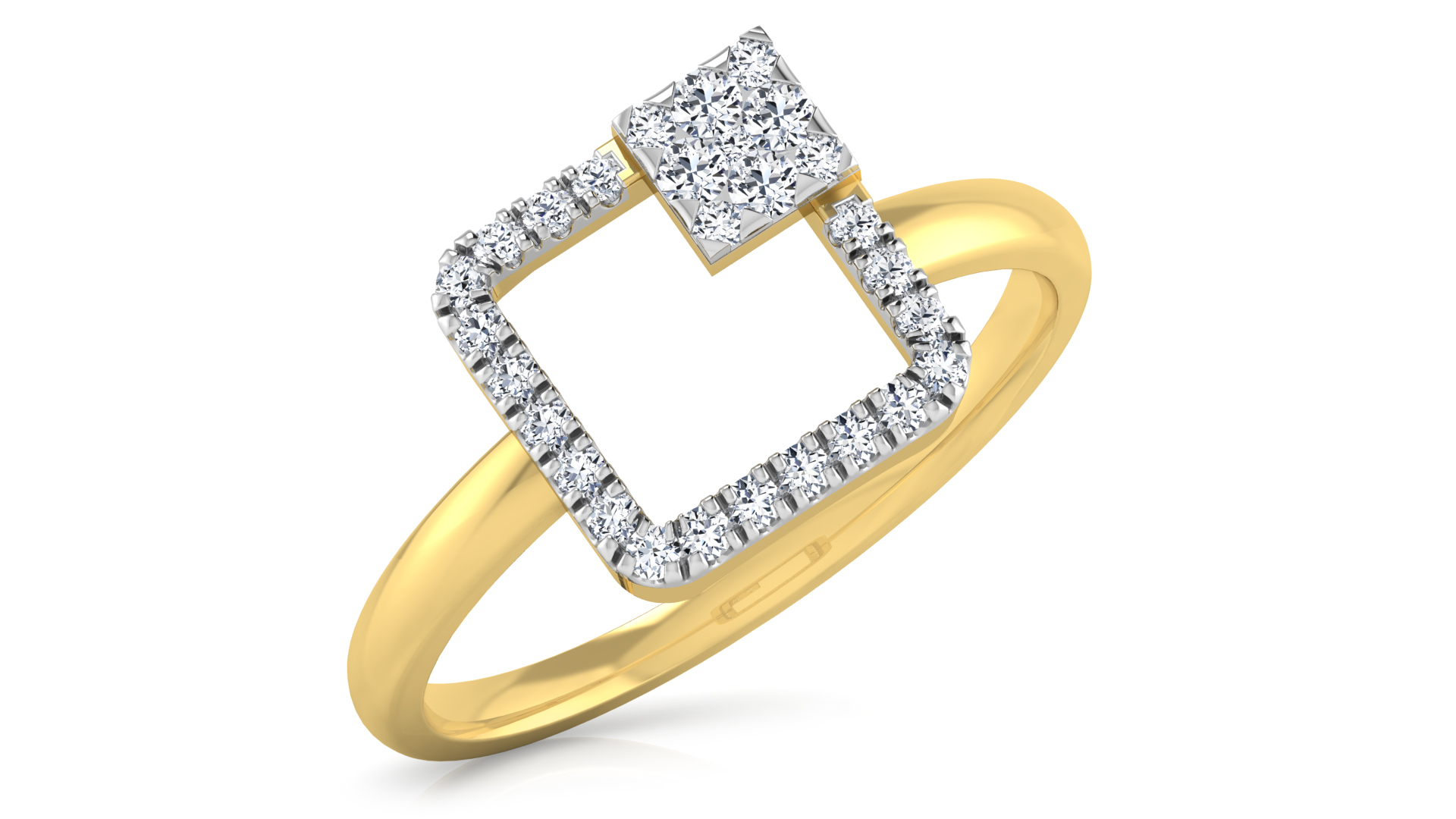 Designer Stylish 18 K Gold Diamond Ring for Women and Girls