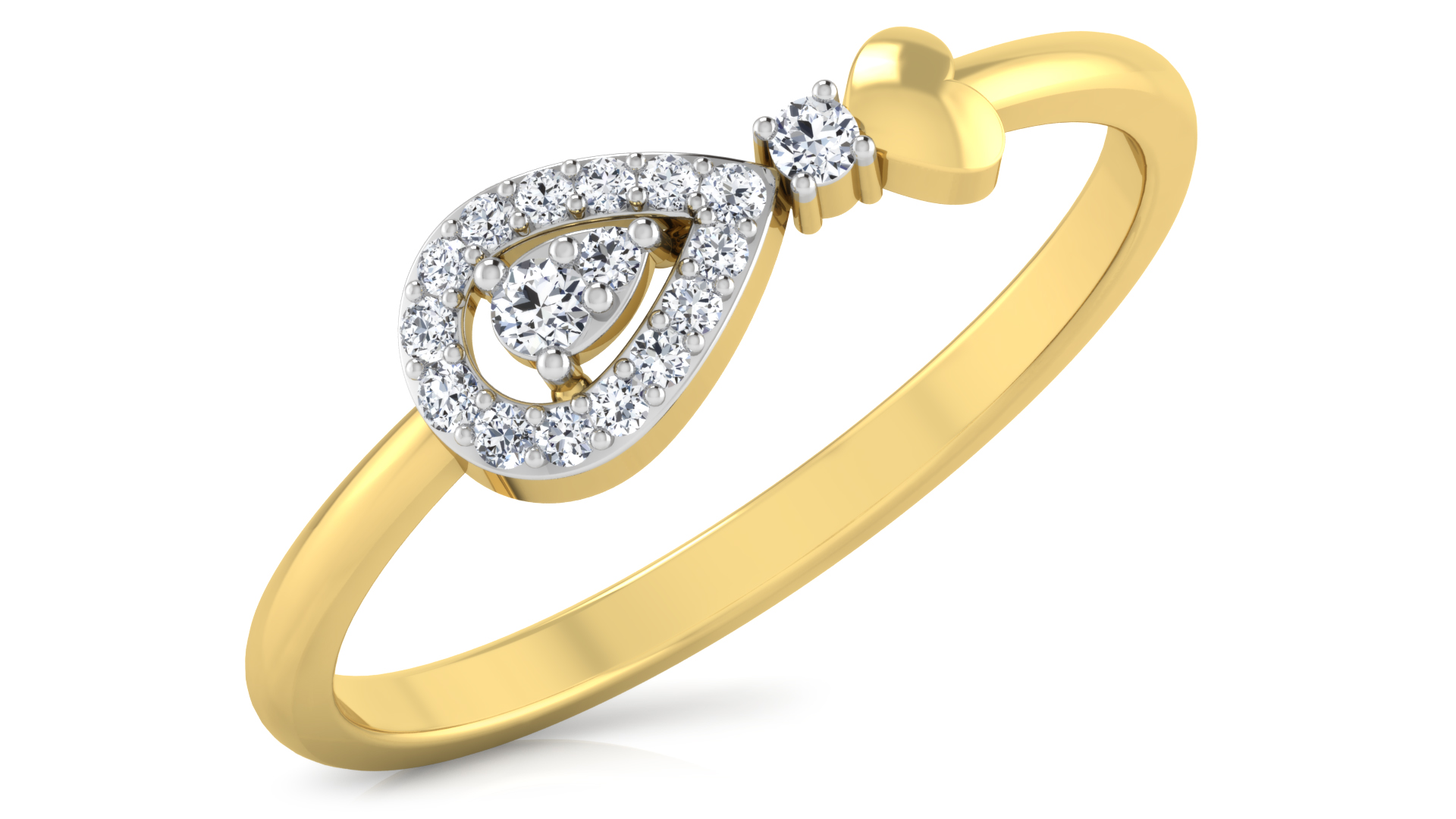 Designer Stylish 18 K Gold Diamond Ring for Women and Girls