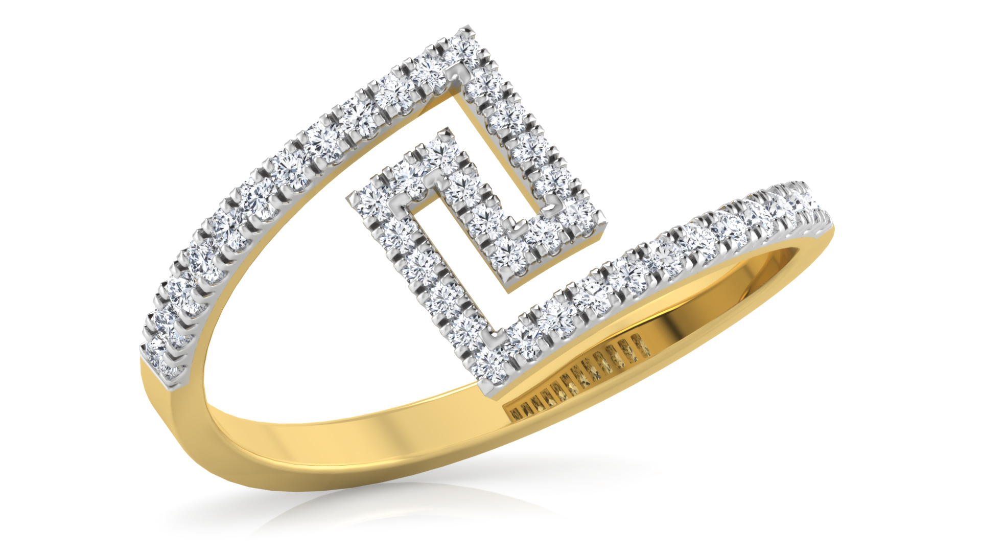 Designer Stylish 18 K Gold Diamond Ring for Women and Girls