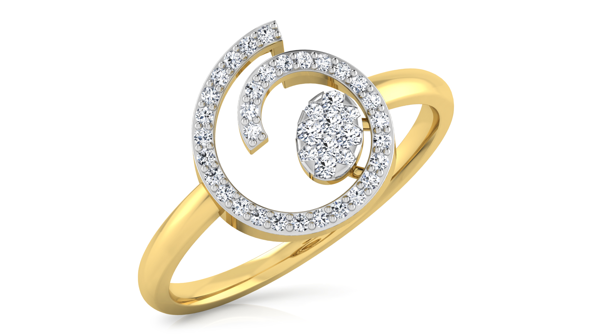 Designer Stylish 18 K Gold Diamond Ring for Women and Girls