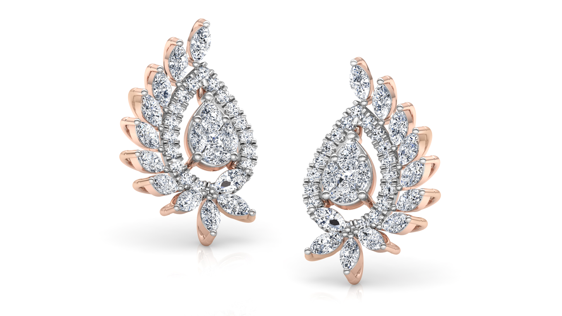 Designer Gold Trendy Diamond Earring