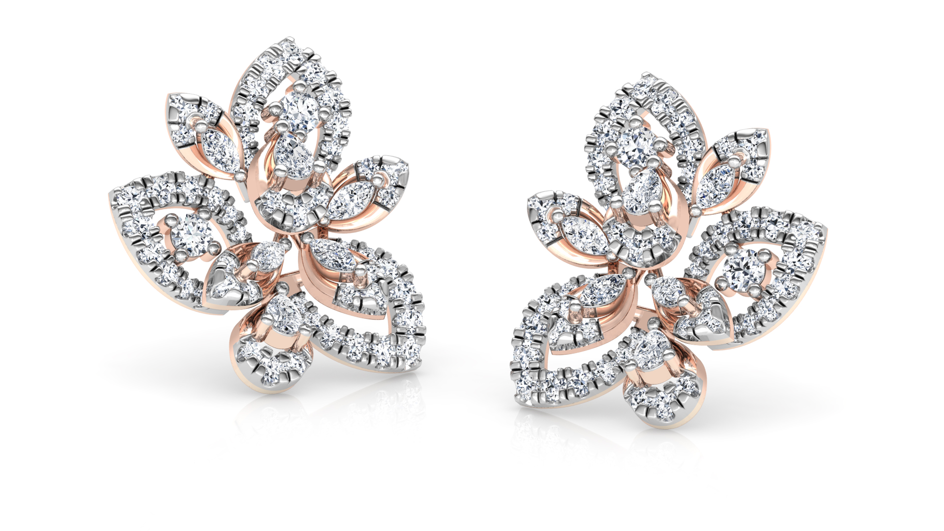 Designer Trendy Gold Diamond Earring