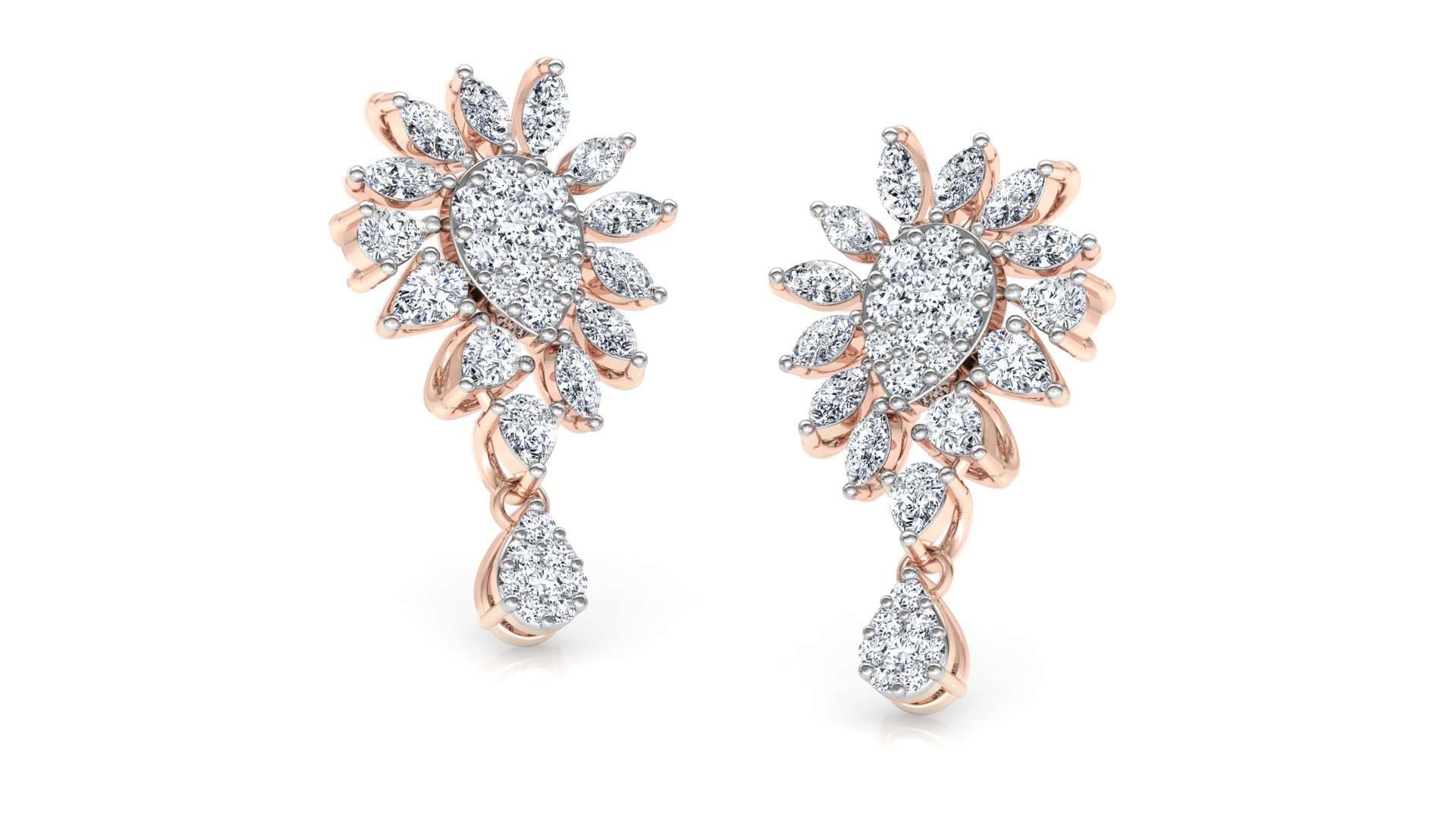 Designer Trendy Gold Diamond Earring