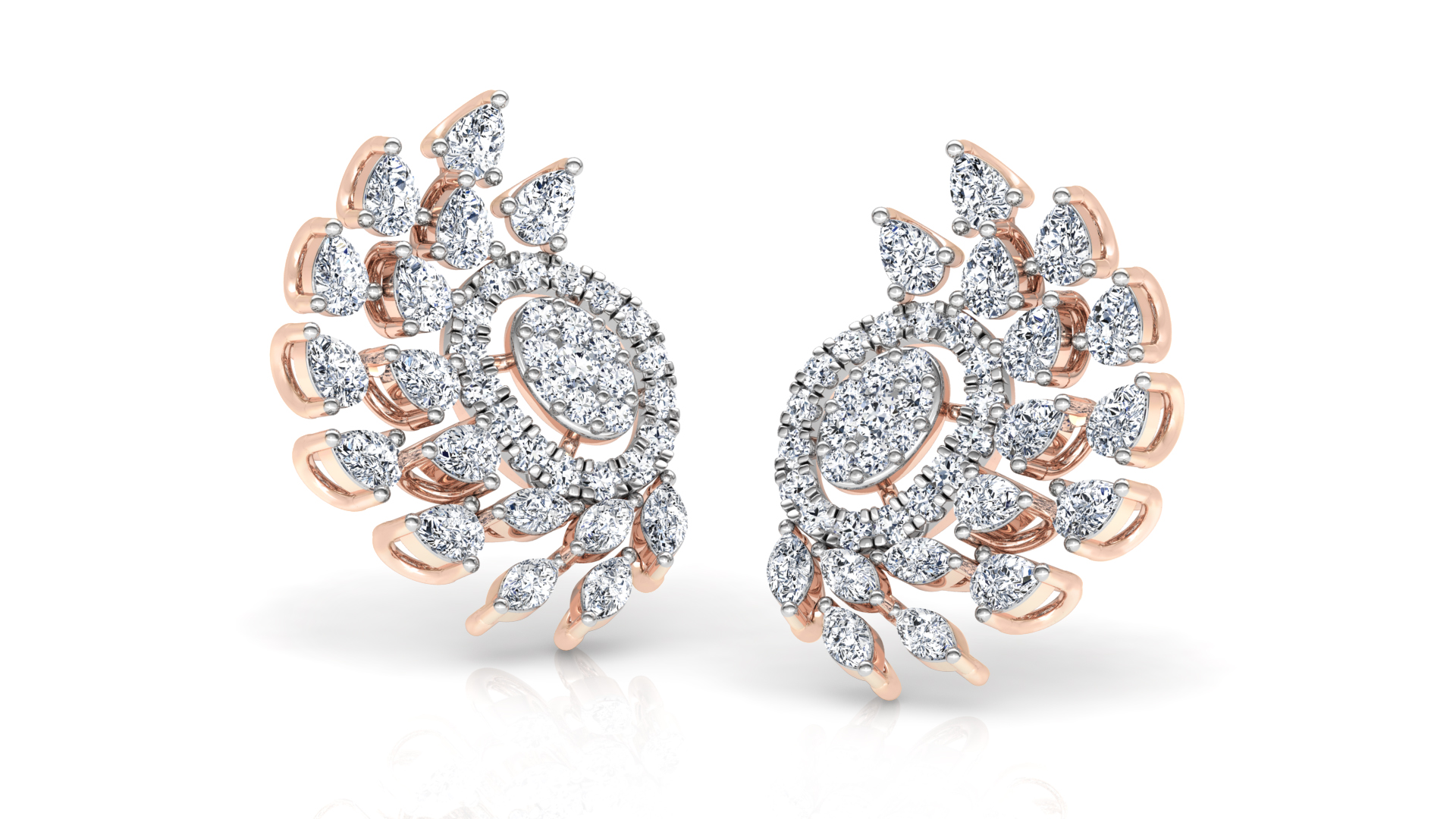 Designer Trendy Gold Diamond Earring