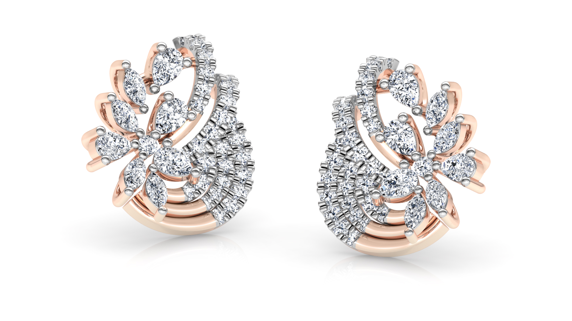 Designer Trendy Gold Diamond Earring