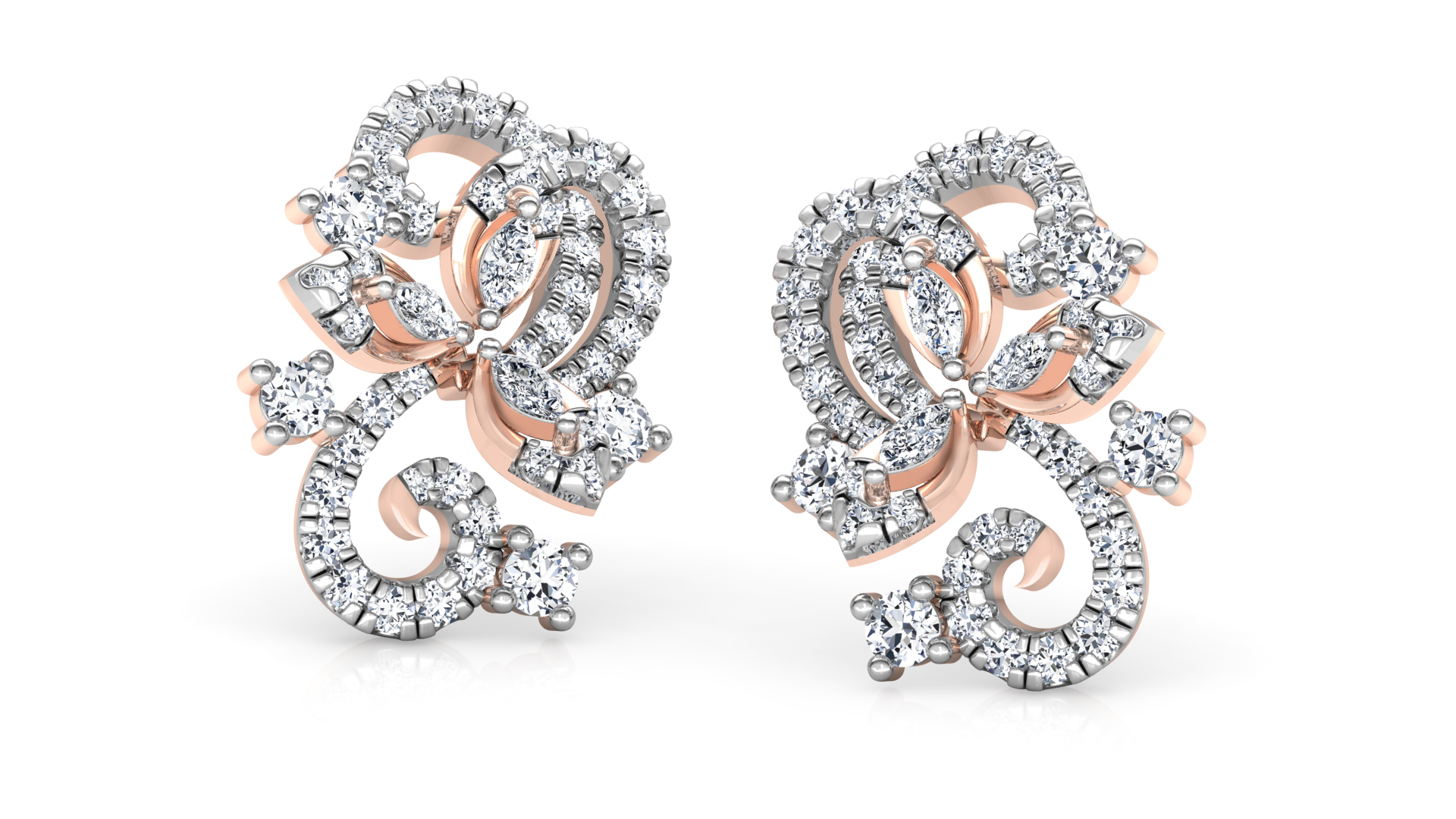 Designer Trendy Gold Diamond Earring