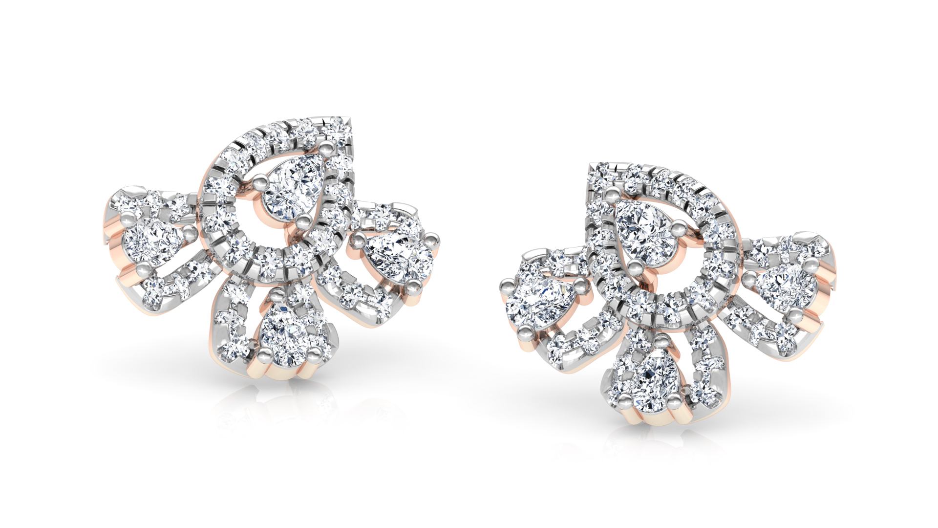 Designer Trendy Gold Diamond Earring