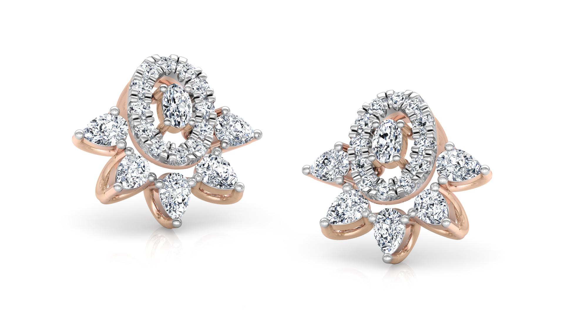 Designer Gold Stylish Diamond Earring