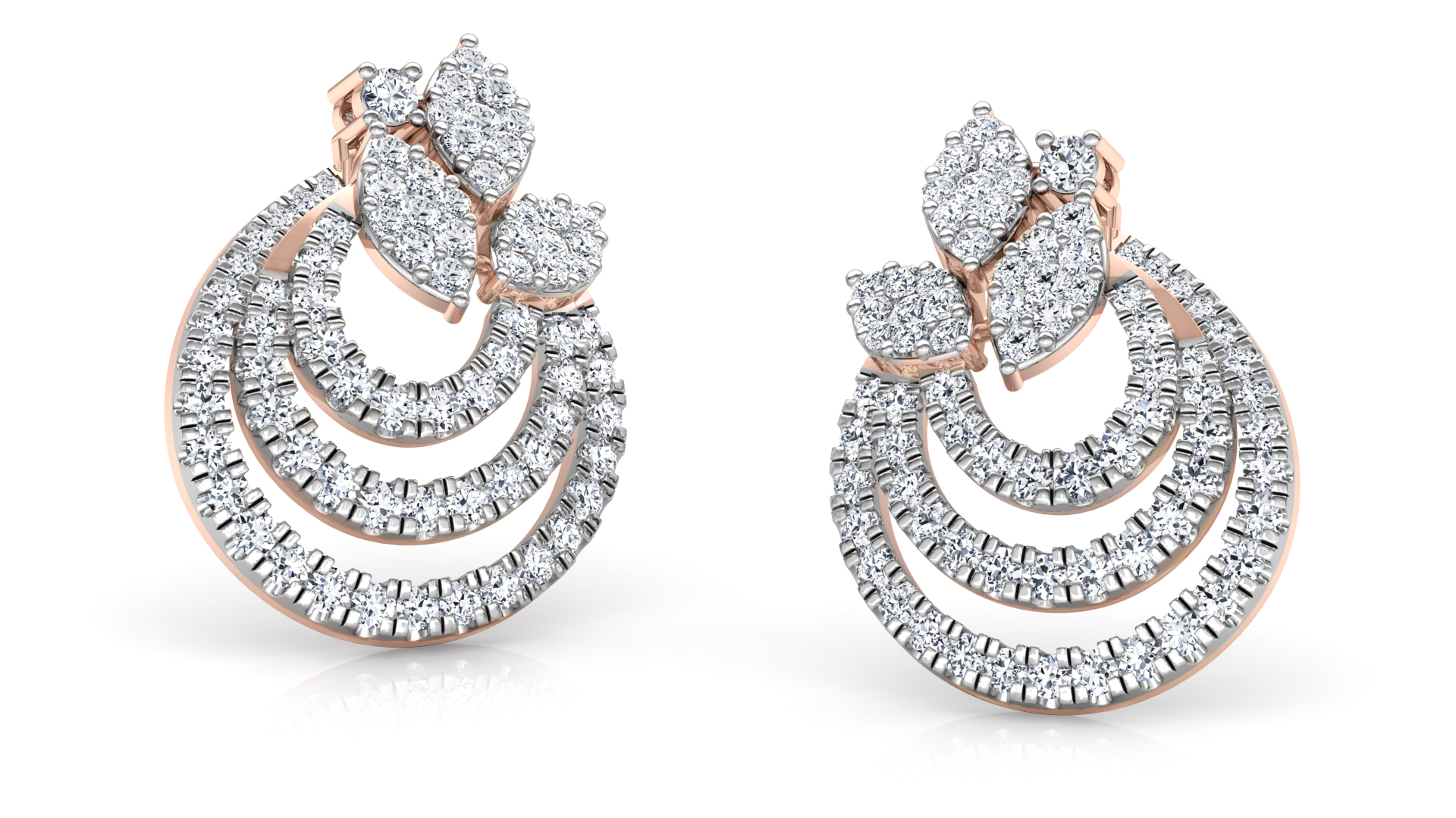 Designer Trendy Gold Diamond Earring