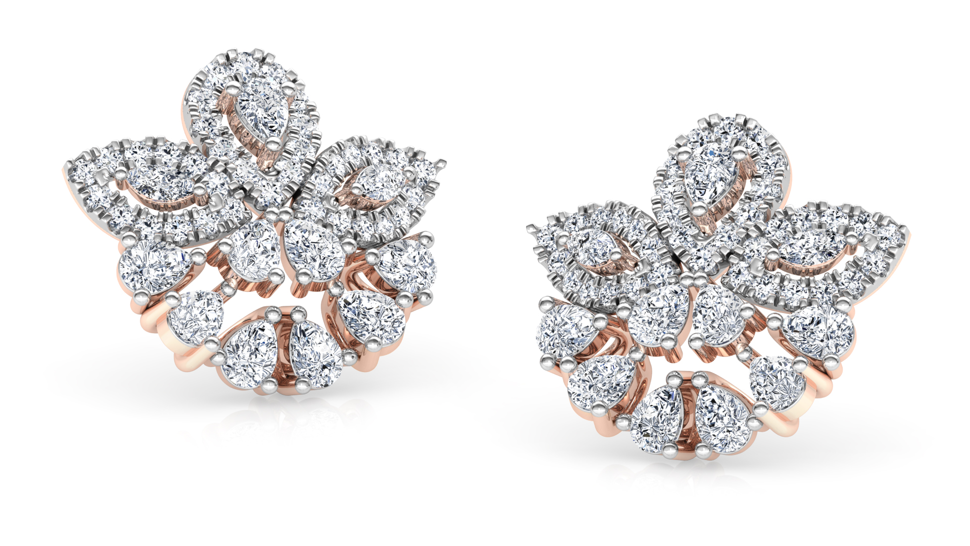 Designer Gold Trendy Diamond Earring