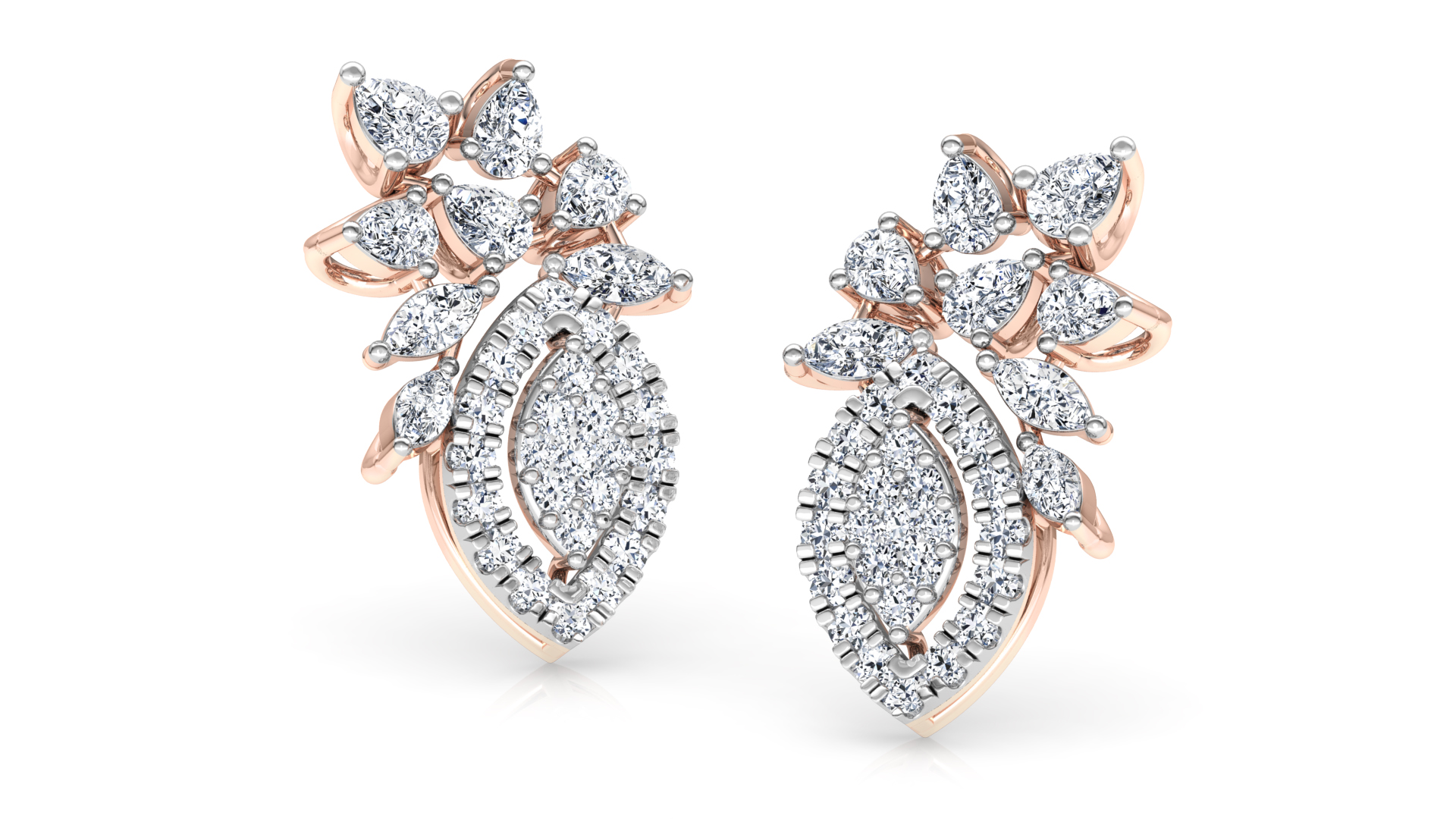 Designer Trendy Gold Diamond Earring