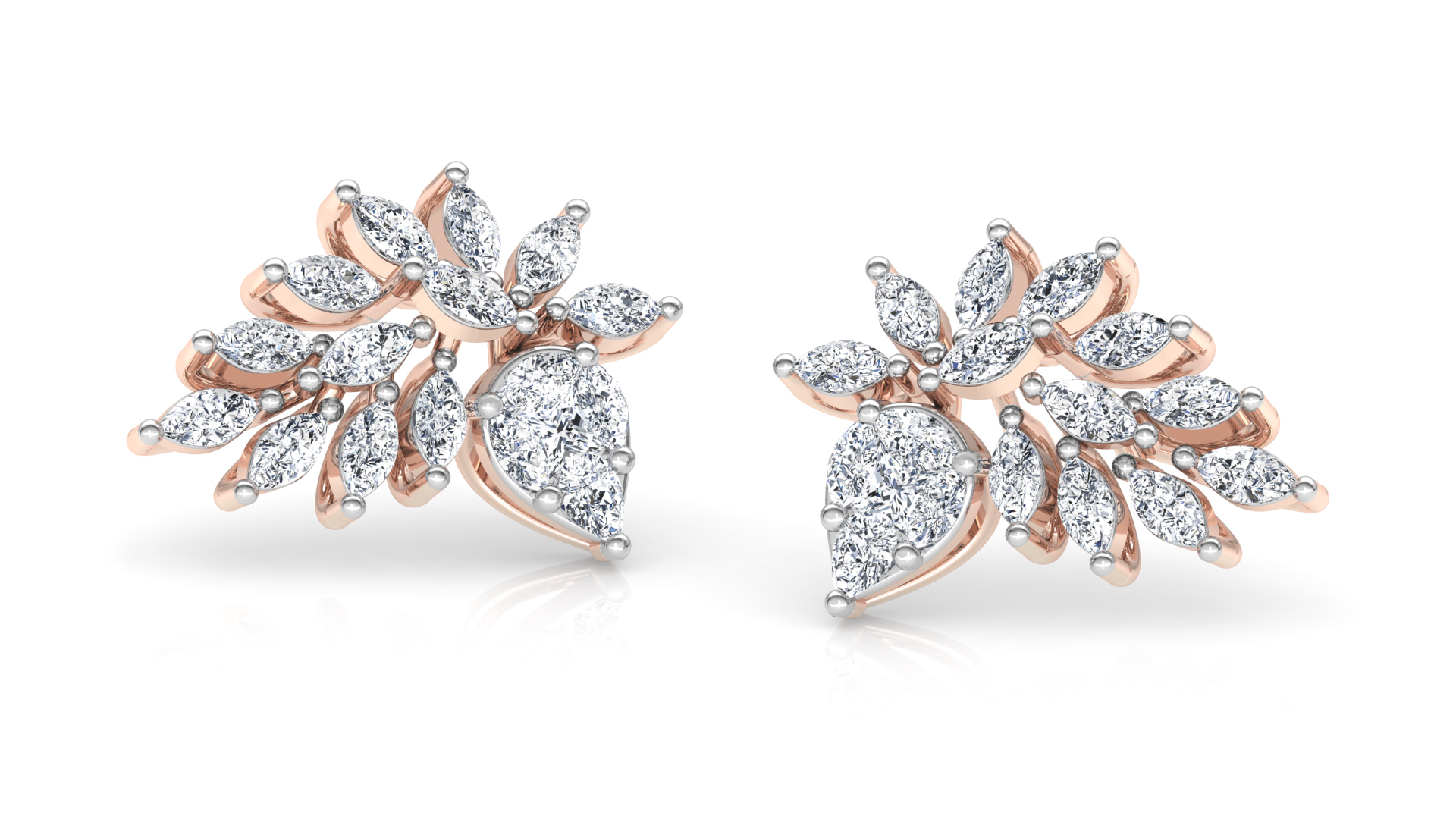 Designer Trendy Gold Diamond Earring